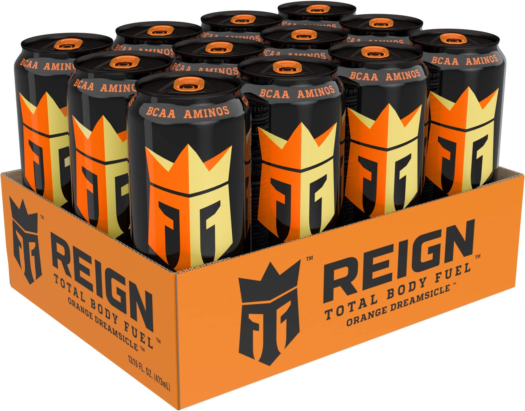 Reign Total Body Fuel, Orange Dreamsicle, Fitness & Performance Drink, 16 Fl Oz (Pack of 12) Reign Au supplements