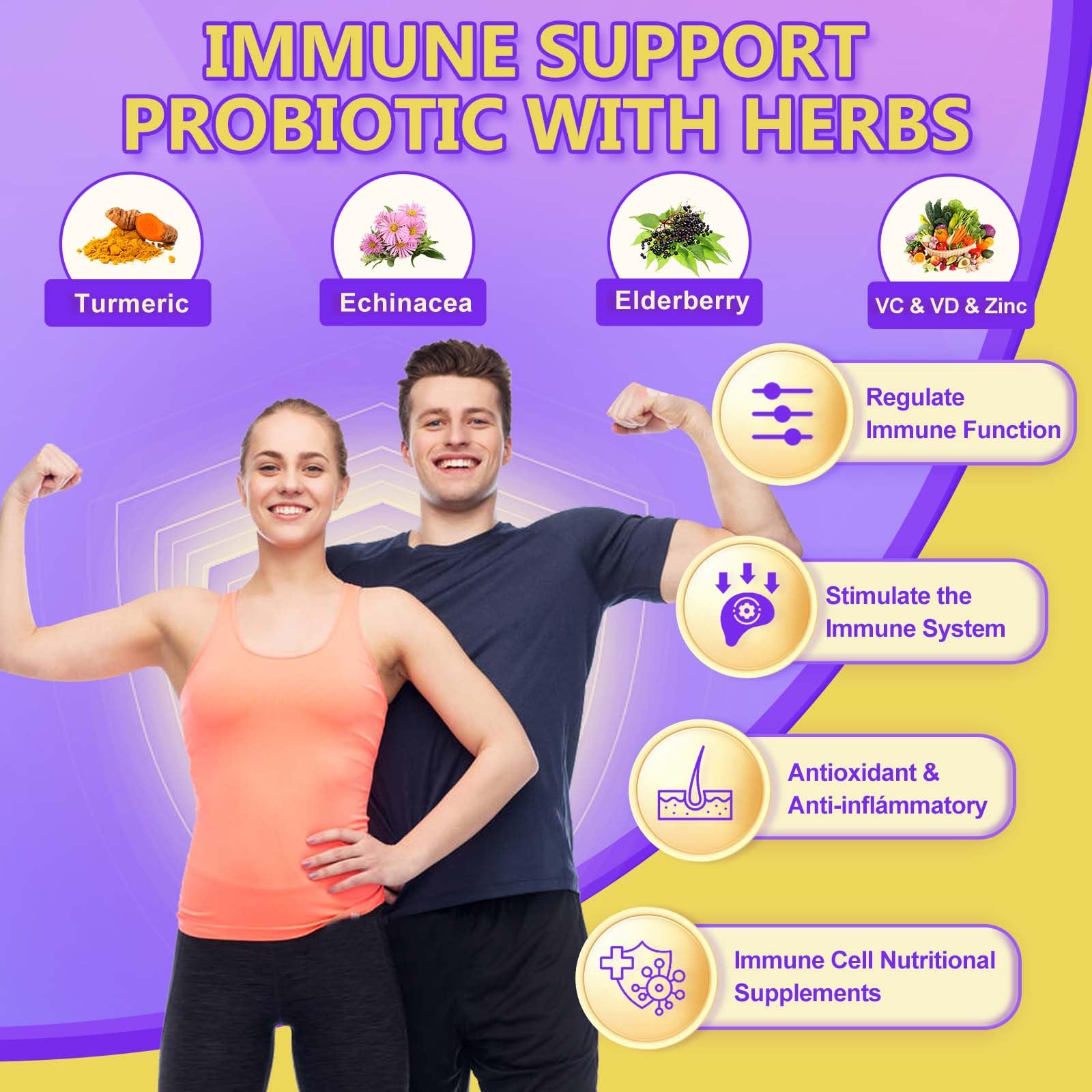 Probiotics for Women & Men Digestive Health，120 Billion CFUs, Prebiotics and Probiotics for Gut Health, D3, Zinc & Immune Support Herbs, Detox Cleanse, 45 Day - 3 Month Supply DRFOSTER Au supplements