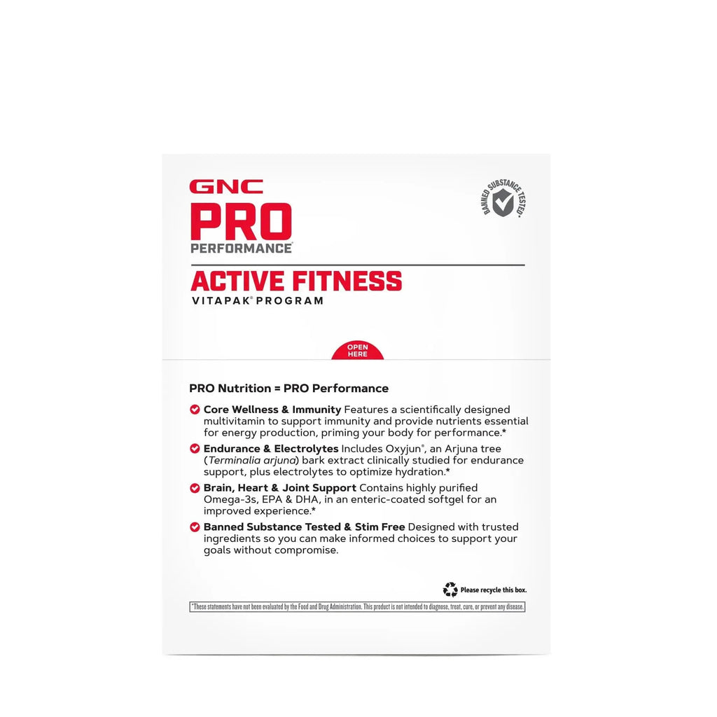 GNC Pro Performance Active Fitness Vitapak Program | 30 Servings GNC Au supplements