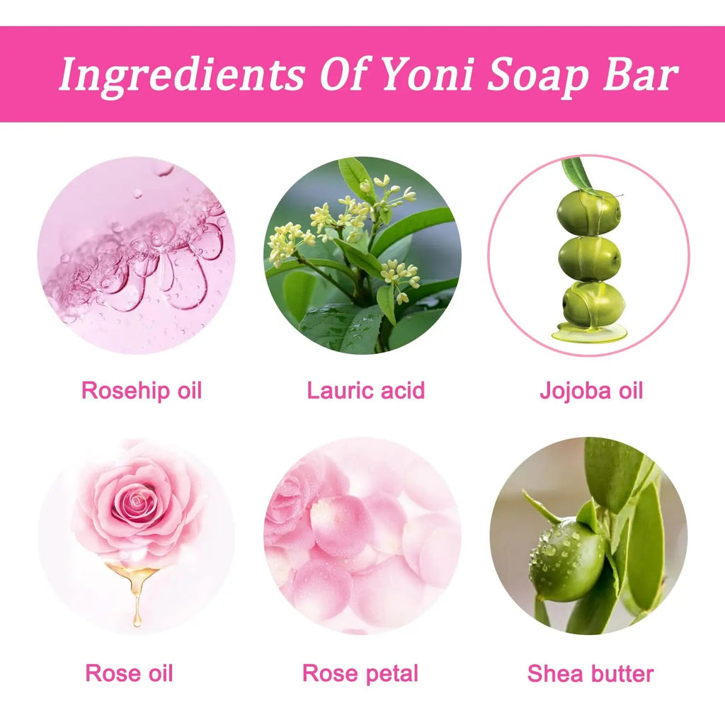Yoni Soap Bars Vaginal Wash 2 PCS, 100% Natural Organic Yoni Bar Soap for Women Ph Balance Yoni BASSI Au supplements