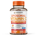 Wholesome Wellness Liposomal Vitamin C Capsules (200 Pills 1500mg Buffered) High Absorption, Immune System & Collagen Booster, High Dose Fat Soluble Immunity