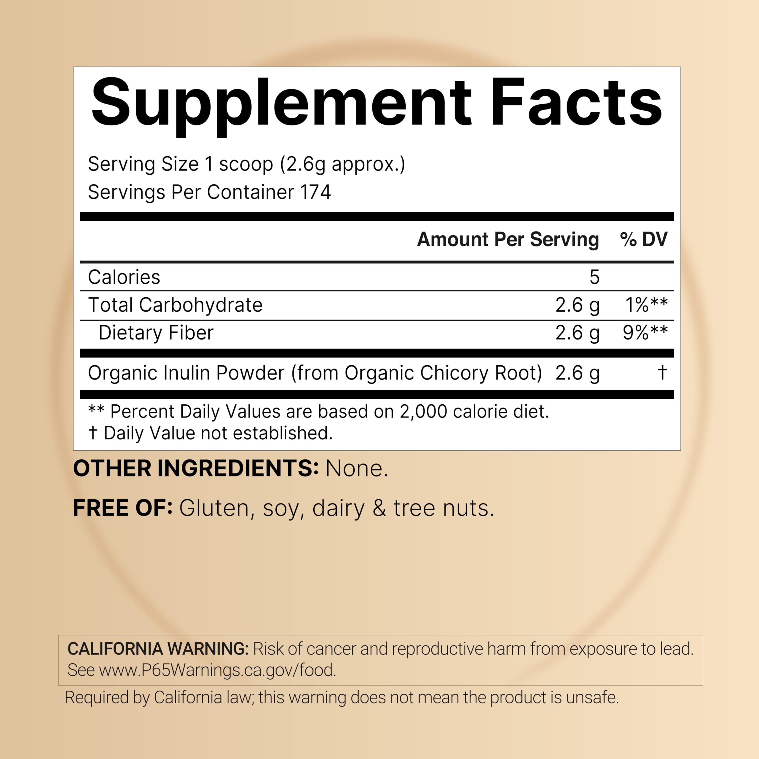 NatureBell Organic Inulin Prebiotic Fiber Powder, 1lb | Natural Chicory Root Source – Easily Mixes with Coffee or Smoothies – Fiber Supplement for Women & Men