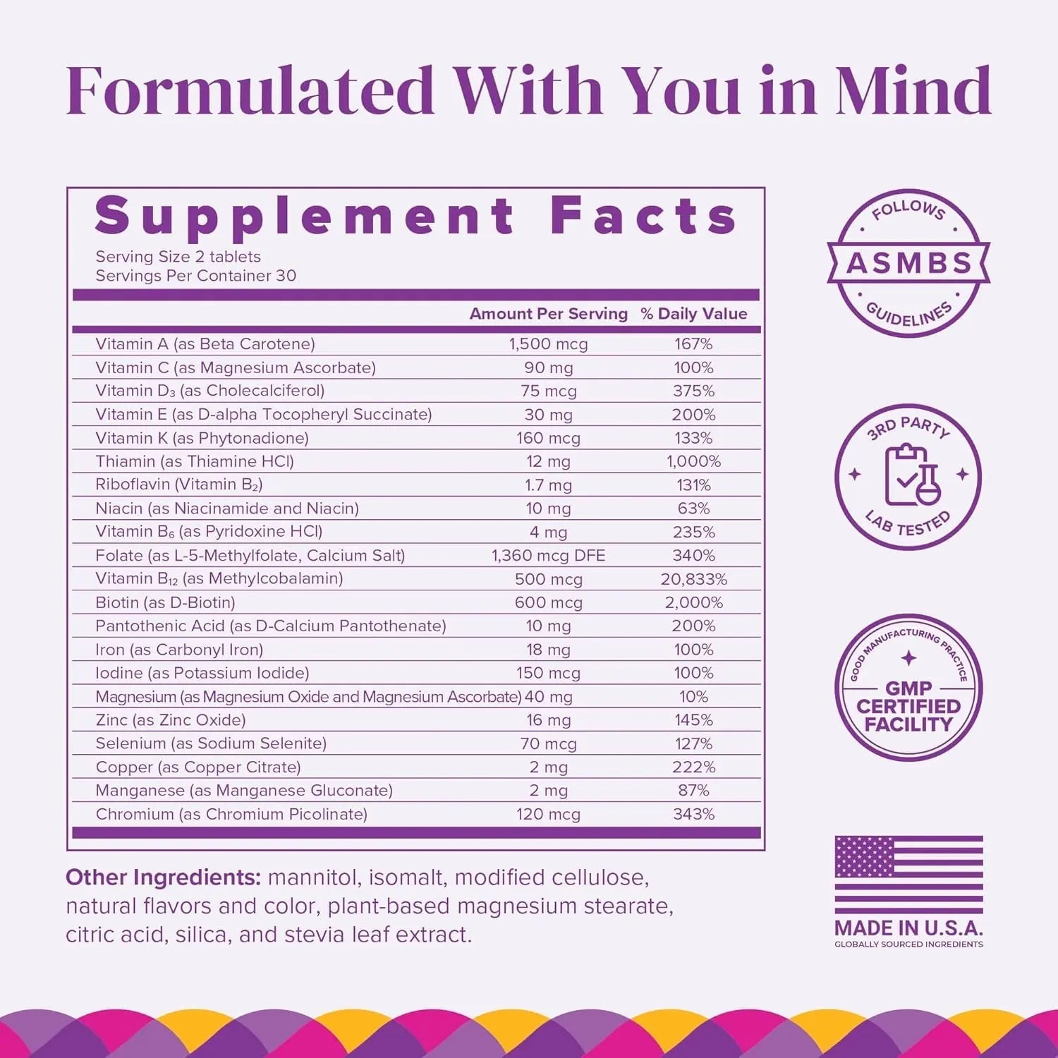 BariMelts Bariatric Multivitamin with Iron - 1 Month Supply (60 Fast-Dissolving Tablets) - Sugar-Free - Post-Op Bariatric Vitamins BariMelts Au supplements