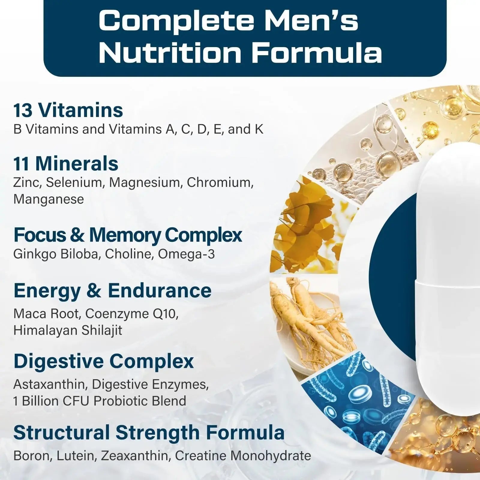 ThrivyThystle Multivitamin for Men 50+ with Methylated B12 & Folate, Omega-3 & CoQ10 – Fermented Herbal Blend, 43 Vitamins & Minerals ThrivyThystle Au supplements