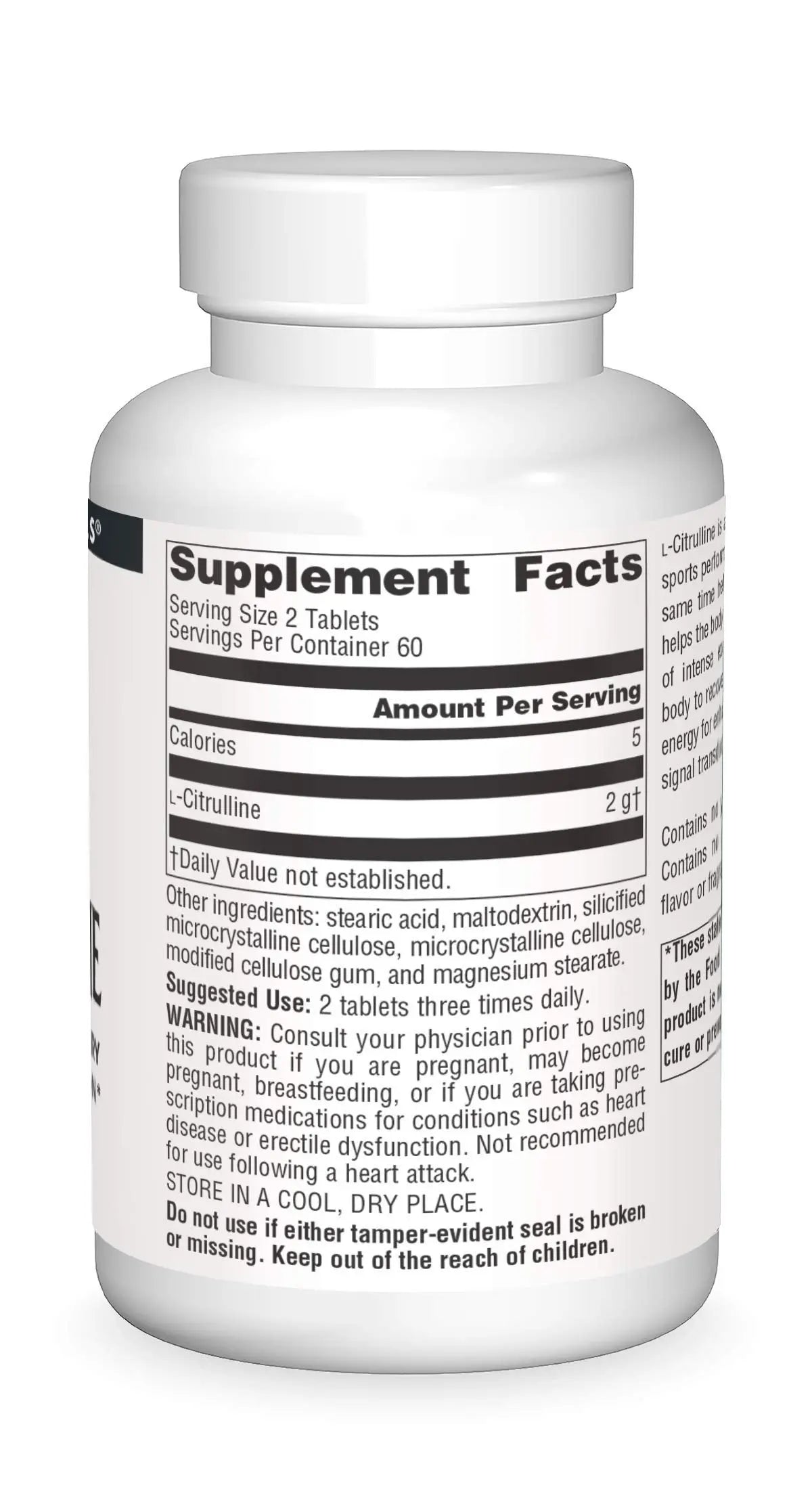 Source Naturals L-Citrulline 1000mg - Nitric Oxcide Booster - 120 Tablets Source Naturals Au supplements