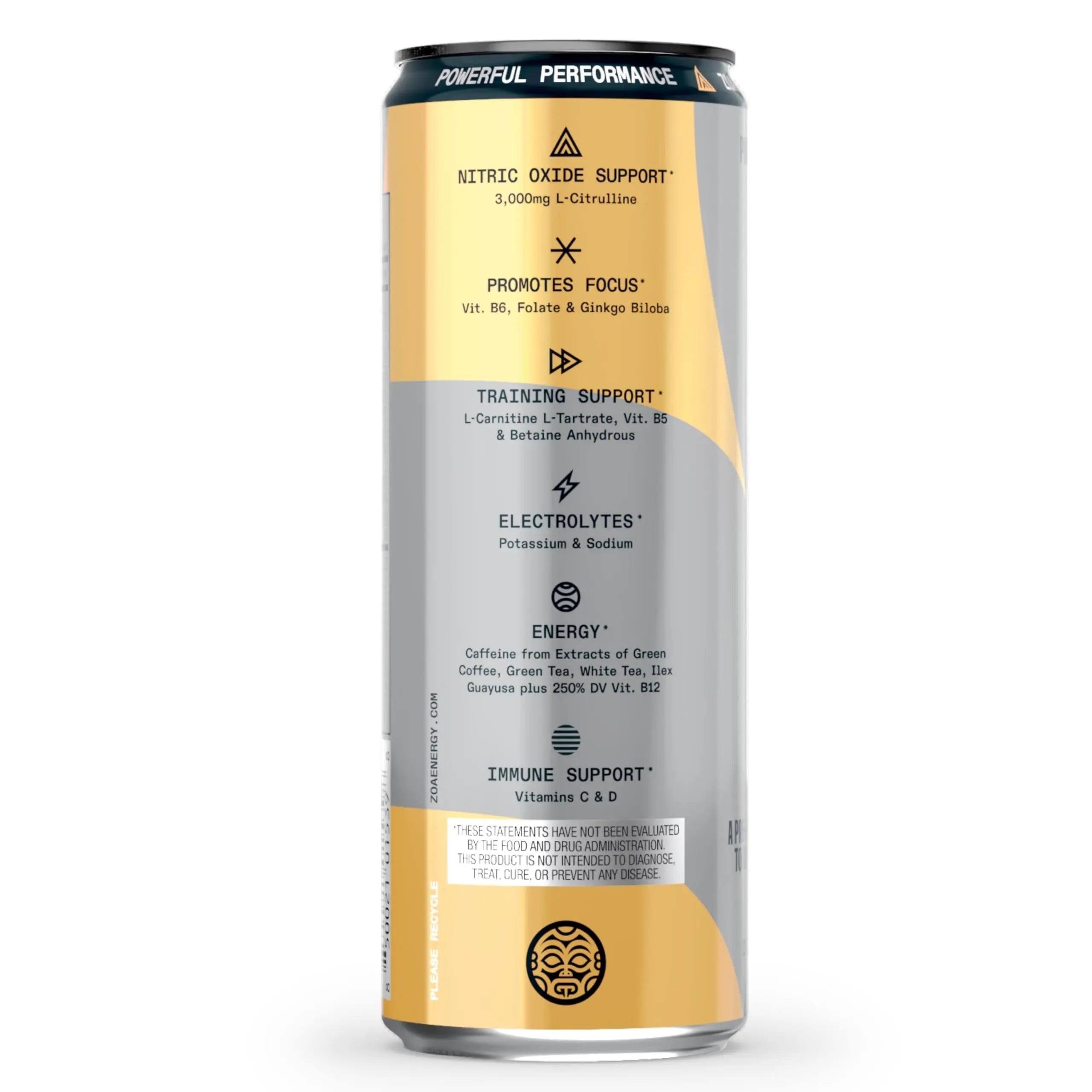 ZOA+ Pre-Workout Sugar-Free Energy Drink, Pineapple Passionfruit - Zero Sugar ZOA Au supplements