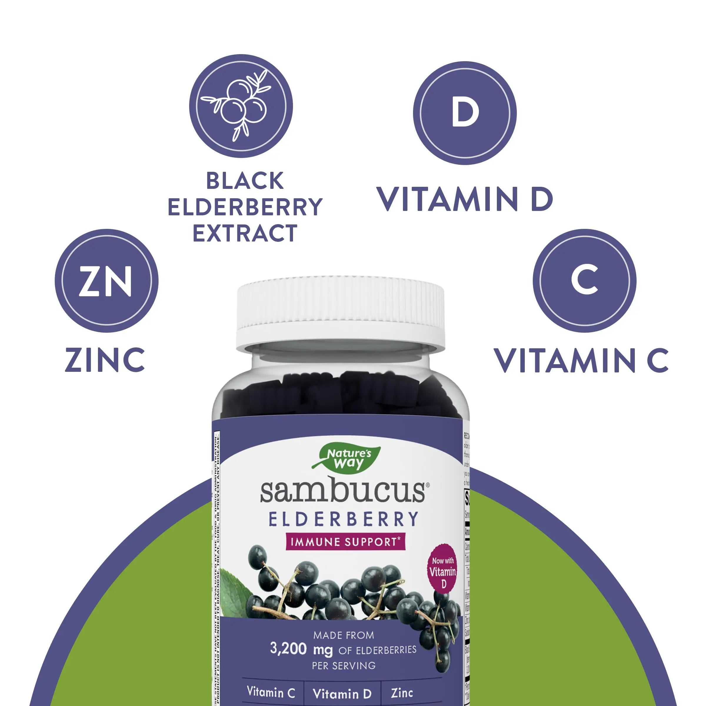 Nature's Way Sambucus Elderberry Gummies - Immune Support Supplement for Kids Nature's Way Au supplements