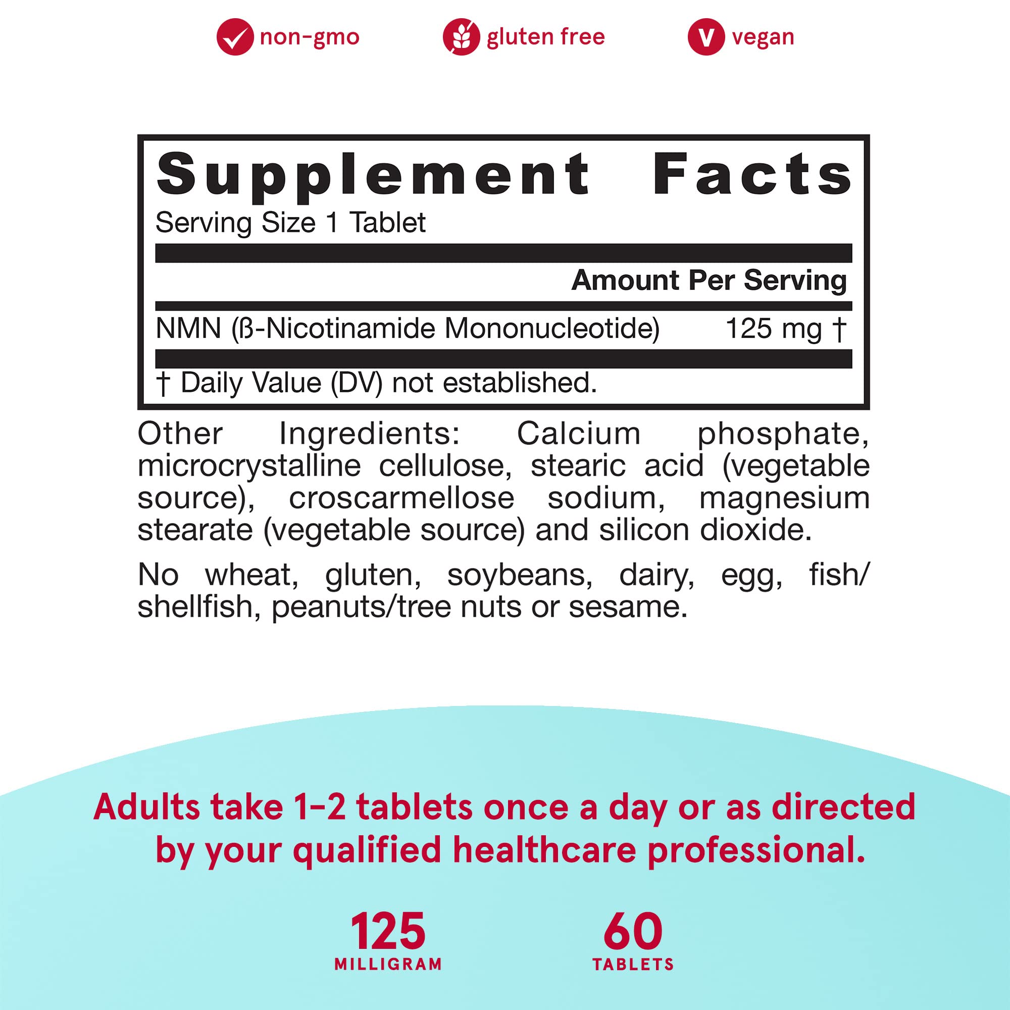 Jarrow Formulas Nicotinamide Mononucleotide (NMN) - 60 Tablets - Supports Energy Production - Dietary Supplement - Vegan, Gluten Free, Non-GMO - 60 Servings (Packaging May Vary) Jarrow Formulas Au supplements