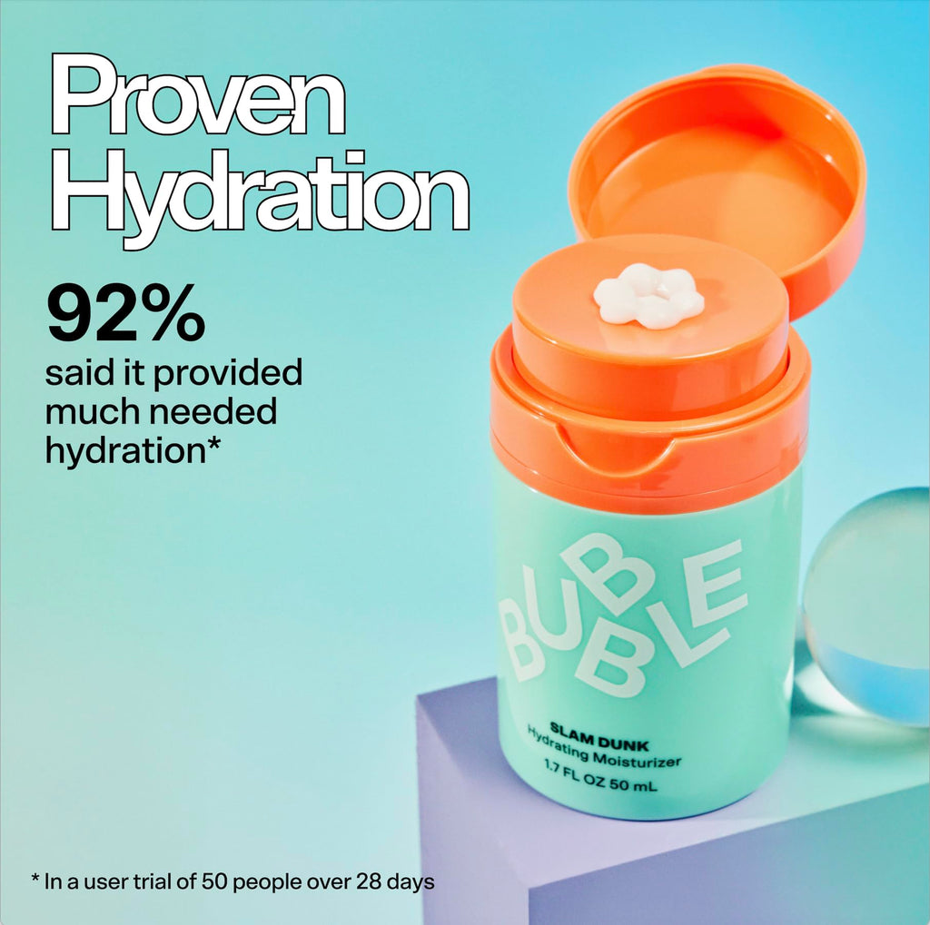 Bubble Skincare Slam Dunk Hydrating Face Moisturizer - Travel Size Lightweight Face Lotion
