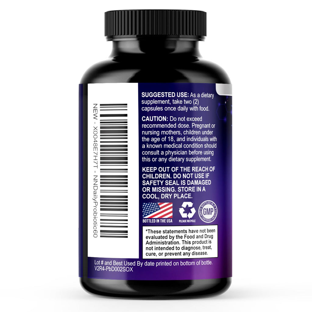 Probiotics 100 Billion CFU Per Serving - 10 Probiotic Strains & Prebiotics - Digestive Gut Health, Immune Support & Occasional Constipation, Gas & Bloating - Daily Supplement For Adults - 60 Capsules Nature's Nutrition Au supplements