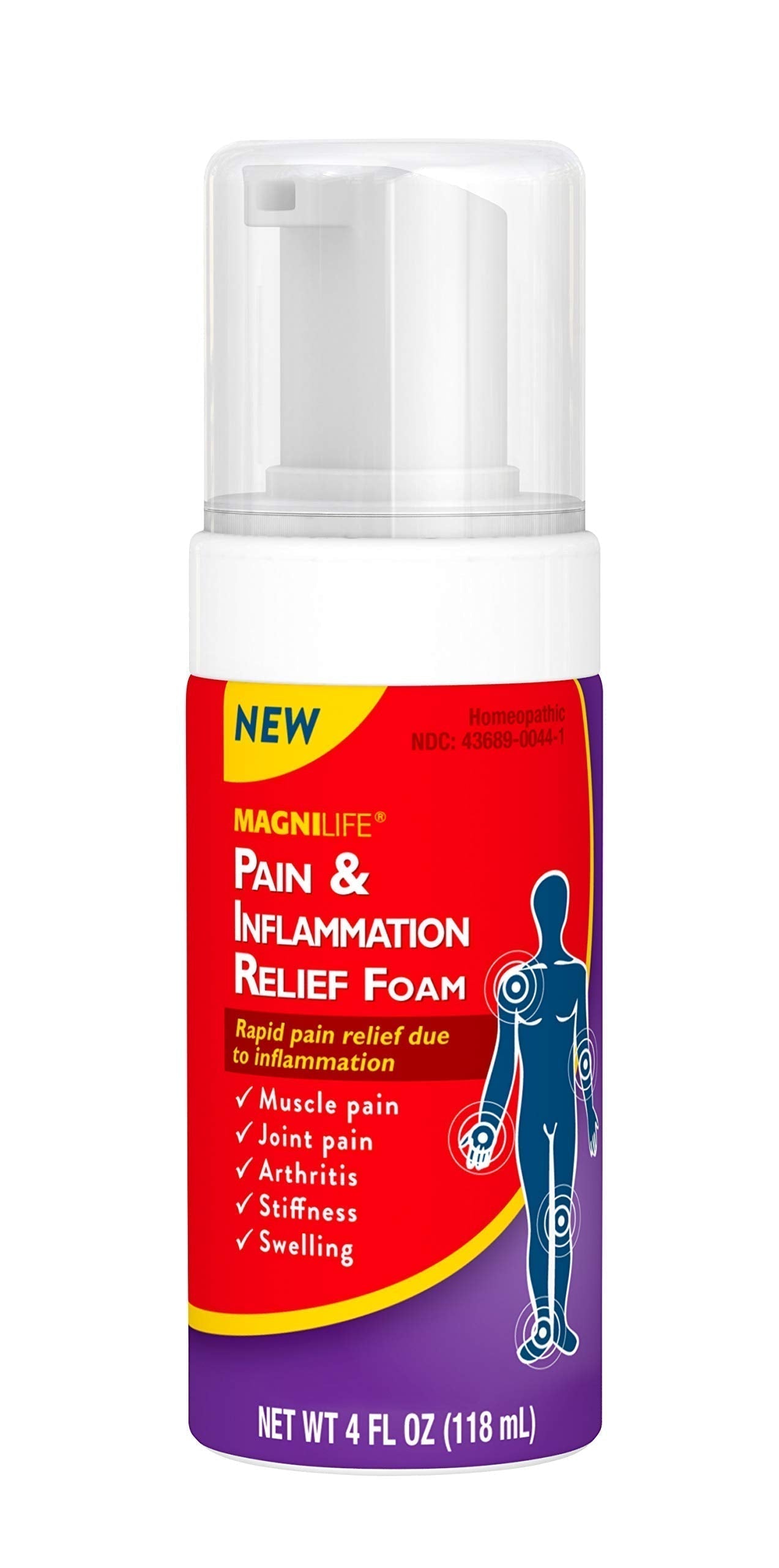 MagniLife Pain & Inflammation Relief Foam, 4 oz, Non-Greasy Arthritis Pain Reliever for Muscle, Joint, Knee, Hip, Back, Foot, Helps Ease Stiffness, Soreness, Swelling & Everyday Discomfort MagniLife Au supplements