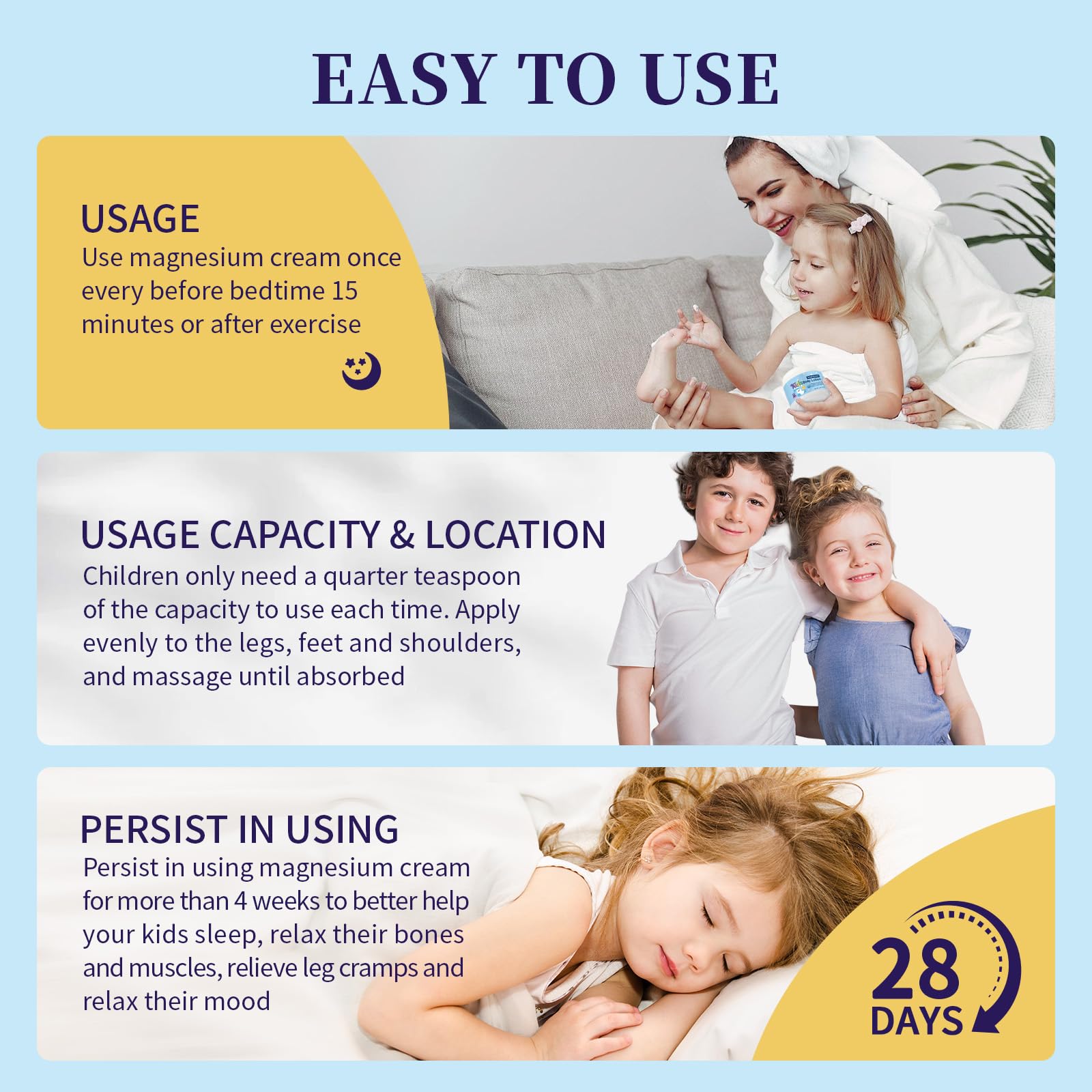 RodPere Magnesium Lotion for Kids & Babies, Bedtime Magnesium Cream for Sleep, Leg Cramps, Lavender Calming Magnesium Oil Lotion for Bone & Muscle Relaxation, Apply to Feet, Legs, Body, 4 OZ. RodPere Au supplements
