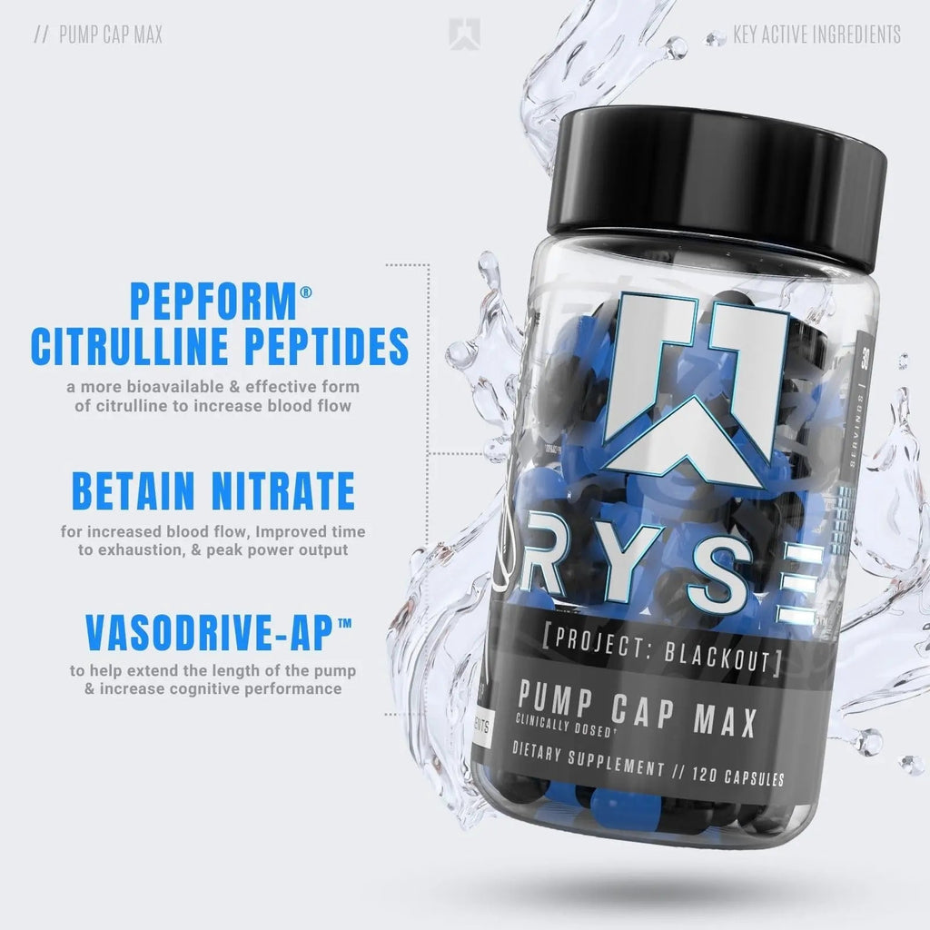 RYSE Up Supplements Project Blackout Pump Cap Max | Stimulant Free Pump Formula RYSE Up Supplements Au supplements