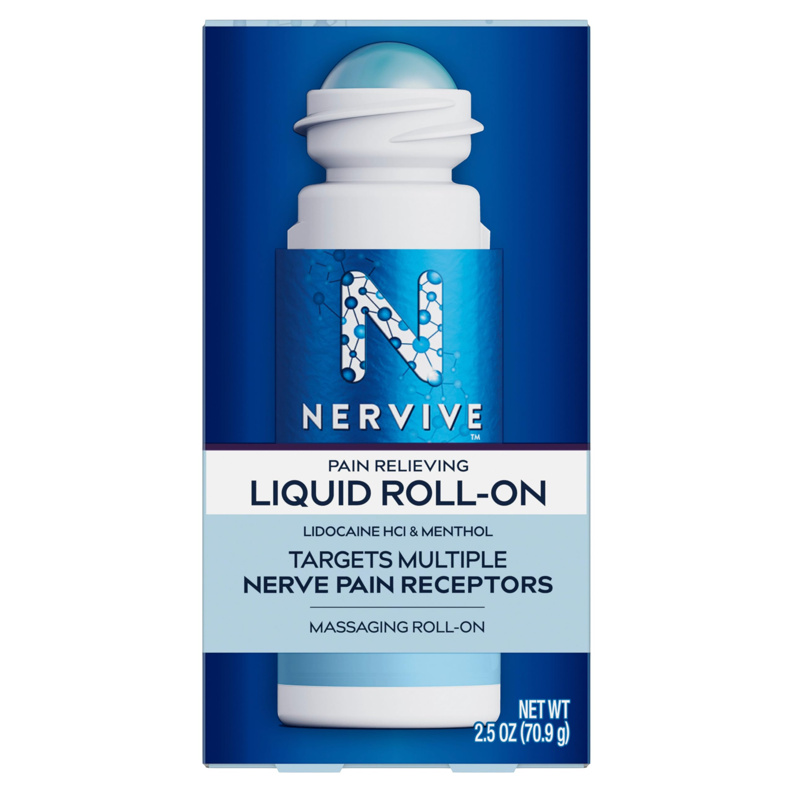Nervive Pain Relieving Roll On, Lidocaine Roll On, Nervive Pain Relief, Lidocaine Topical, Foot Pain, Leg Pain, Hand Pain, Max Strength Formula, 2.5oz Nervive Au supplements