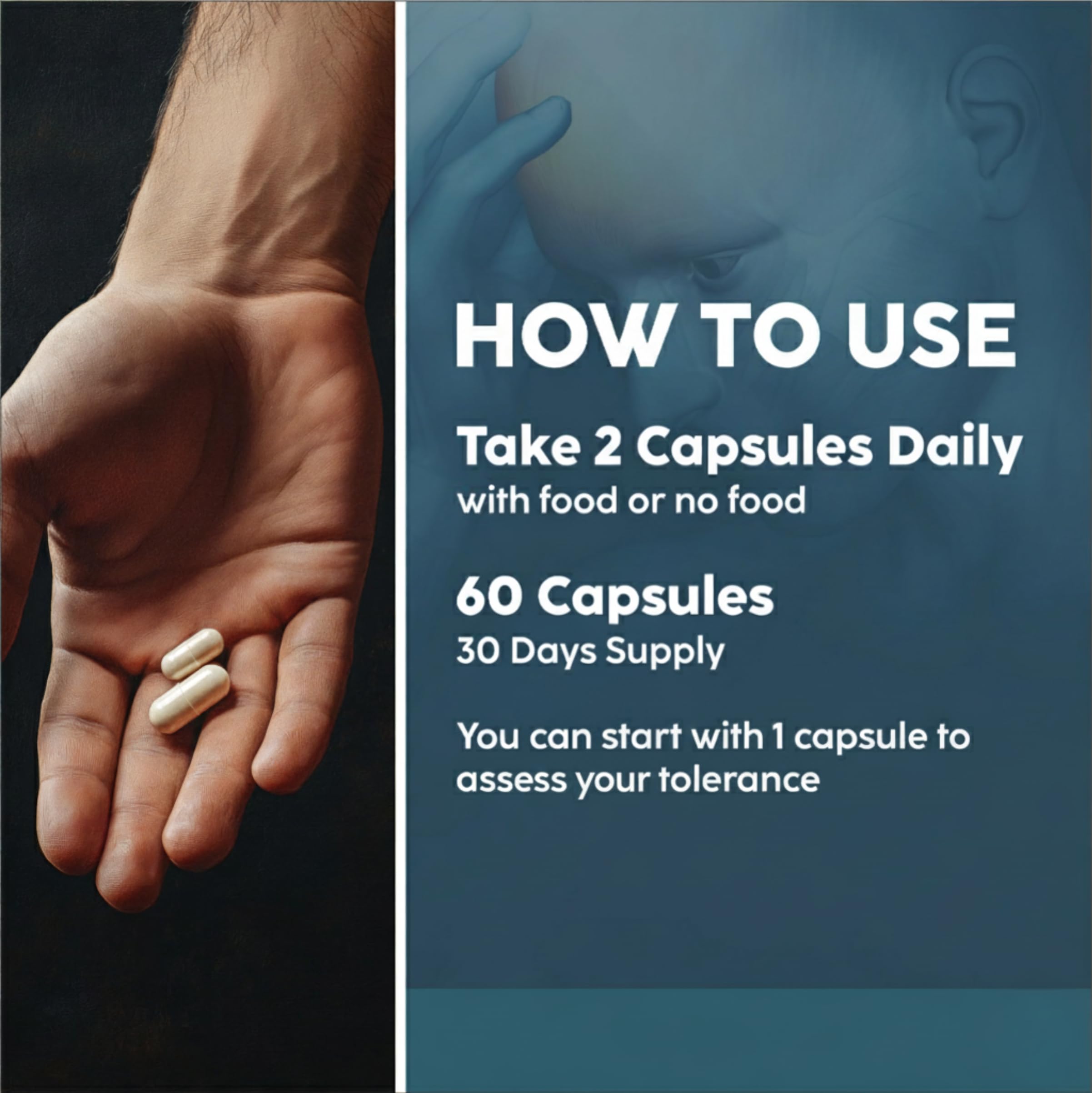 Nootropic Brain Supplement with Lion’s Mane Mushroom, Cordyceps & Rhodiola Rosea Extract - Focus and Energy Supplement, Adaptogen for Brain Health, Mental Clarity, Memory & Mood Support - 60 Capsules Reset+Rise Au supplements