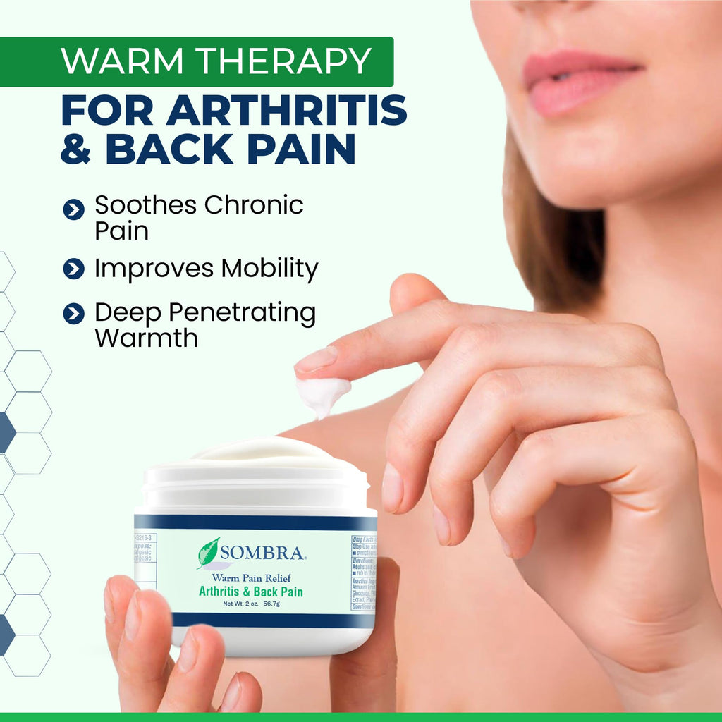 Sombra Warm & Cool Pain Relief Gel, Warm Relief for Arthritis and Chronic Pain Pre-Workout Muscle Rub, Cold for Swelling, Soreness, Post-Workout, Free of Artificial Fragrances, 2oz Per Jar Sombra Au supplements