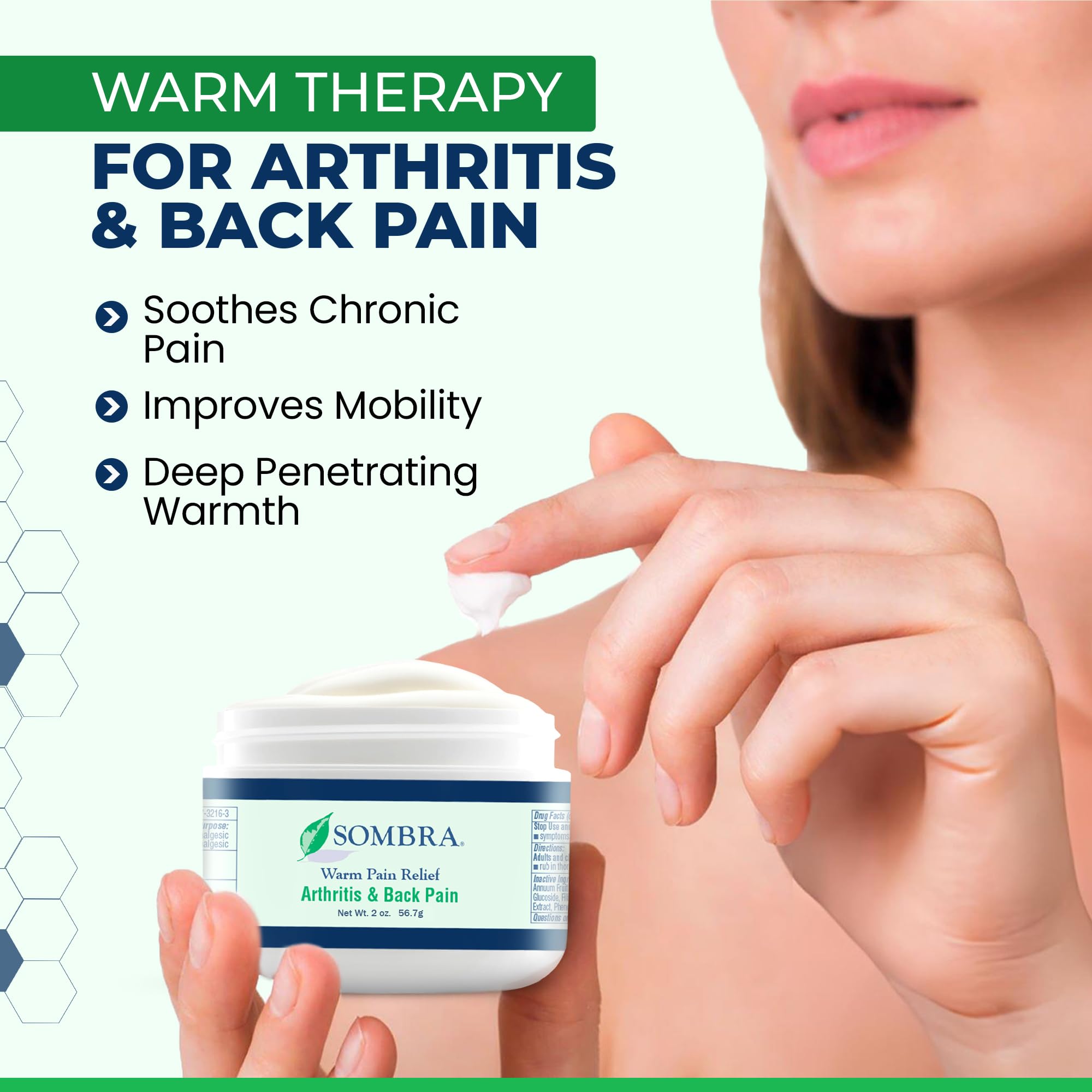 Sombra Warm & Cool Pain Relief Gel, Warm Relief for Arthritis and Chronic Pain Pre-Workout Muscle Rub, Cold for Swelling, Soreness, Post-Workout, Free of Artificial Fragrances, 2oz Per Jar Sombra Au supplements