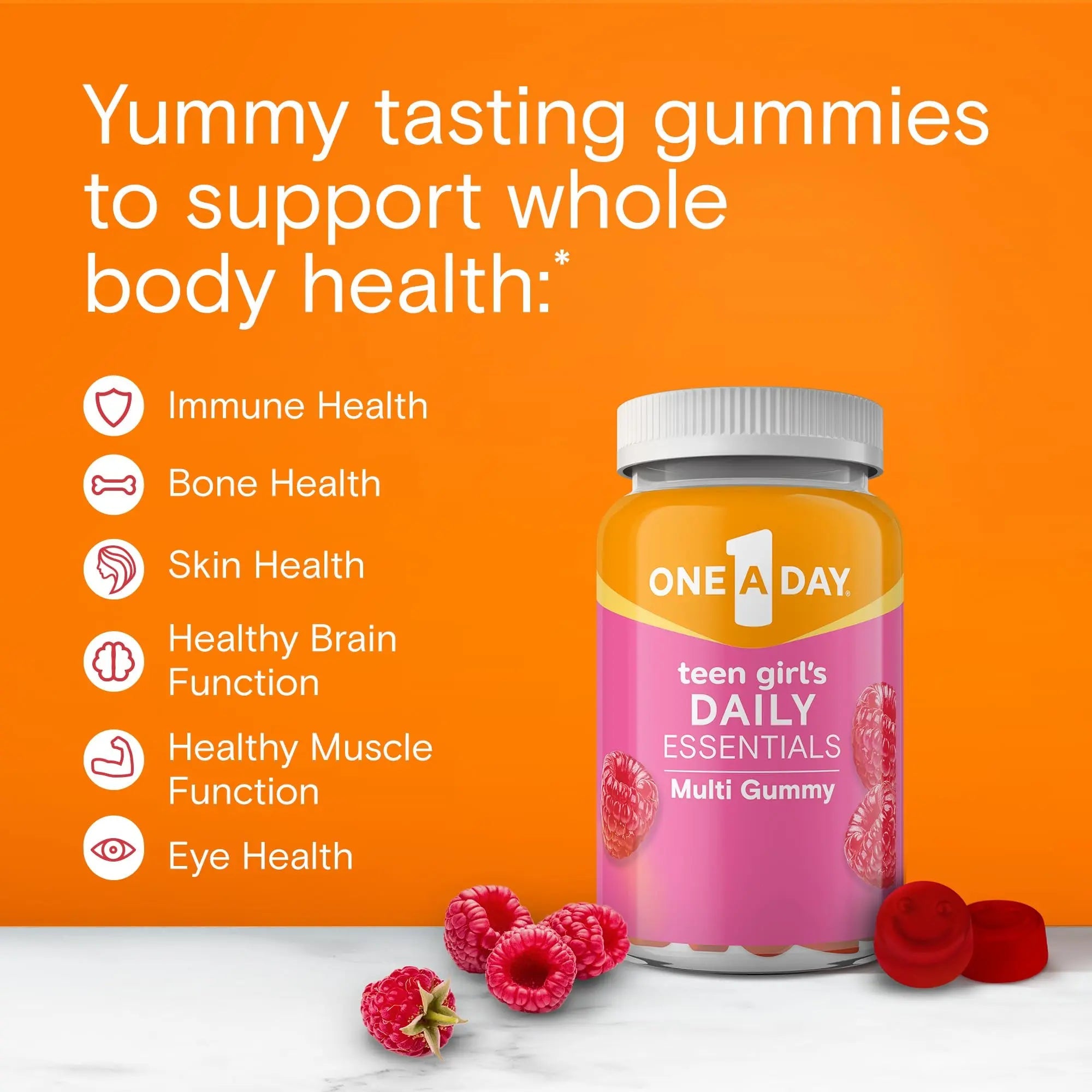 One A Day Teen Girl’s Daily Essentials Multivitamin Gummies, Teen Girl Multivitamins with Biotin, Vitamin B12 and B6, Vitamin C ONE A DAY Au supplements