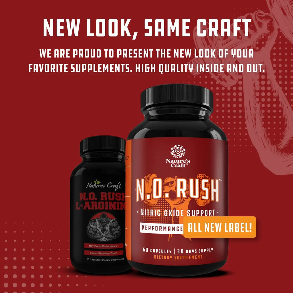 Nitric Oxide Support Pills - Natural Workout Supplement & Exercise Enhancer - Boost Energy Natures Craft Au supplements