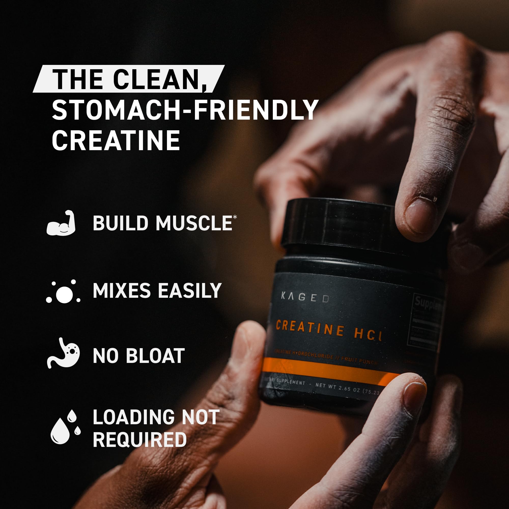 Kaged Creatine HCl Powder | 7X Concentrated vs Mono | Muscle Building & Recovery | High Absorption | No Bloating | Creatine for Men & Women