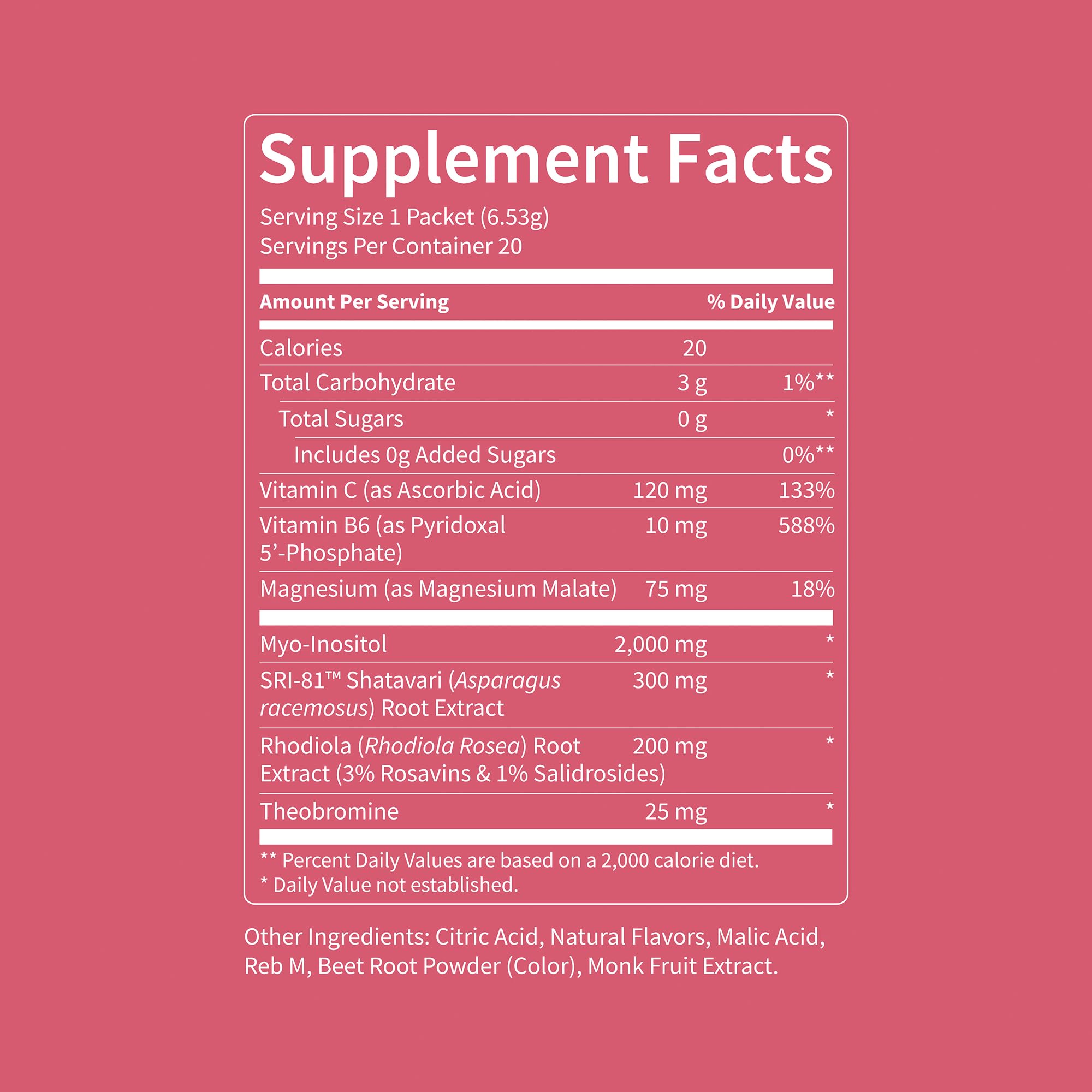 Nello Superbalance Hormonal Support Drink Mix, SRI-81 Shatavari, Myo-Inositol, Rhodiola Rosea, Vitamin C, Magnesium, Theobromine