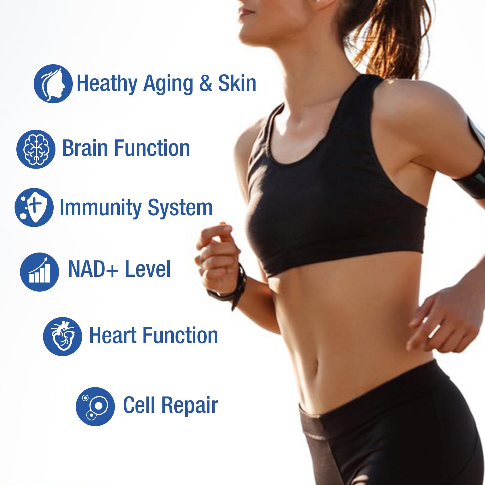 DUCRKACS NAD Supplement - NAD Nicotinamide Riboside Resveratrol 1000mg for Men Women, Liposomal NAD Plus for Energy Anti-Aging, NR Supplement for Energy, Focus, Boost NAD+ DUCRKACS Au supplements