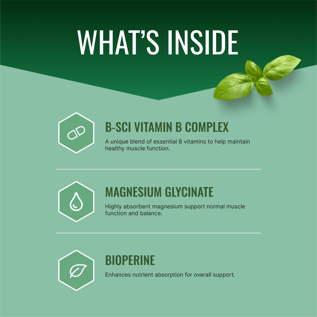Approved Science Cramprin - High Absorption Magnesium, Vitamin B Complex, BioPerine - Muscle Cramps - 6 Month Supply - 2 Bottles - Vegan Approved Science Au supplements