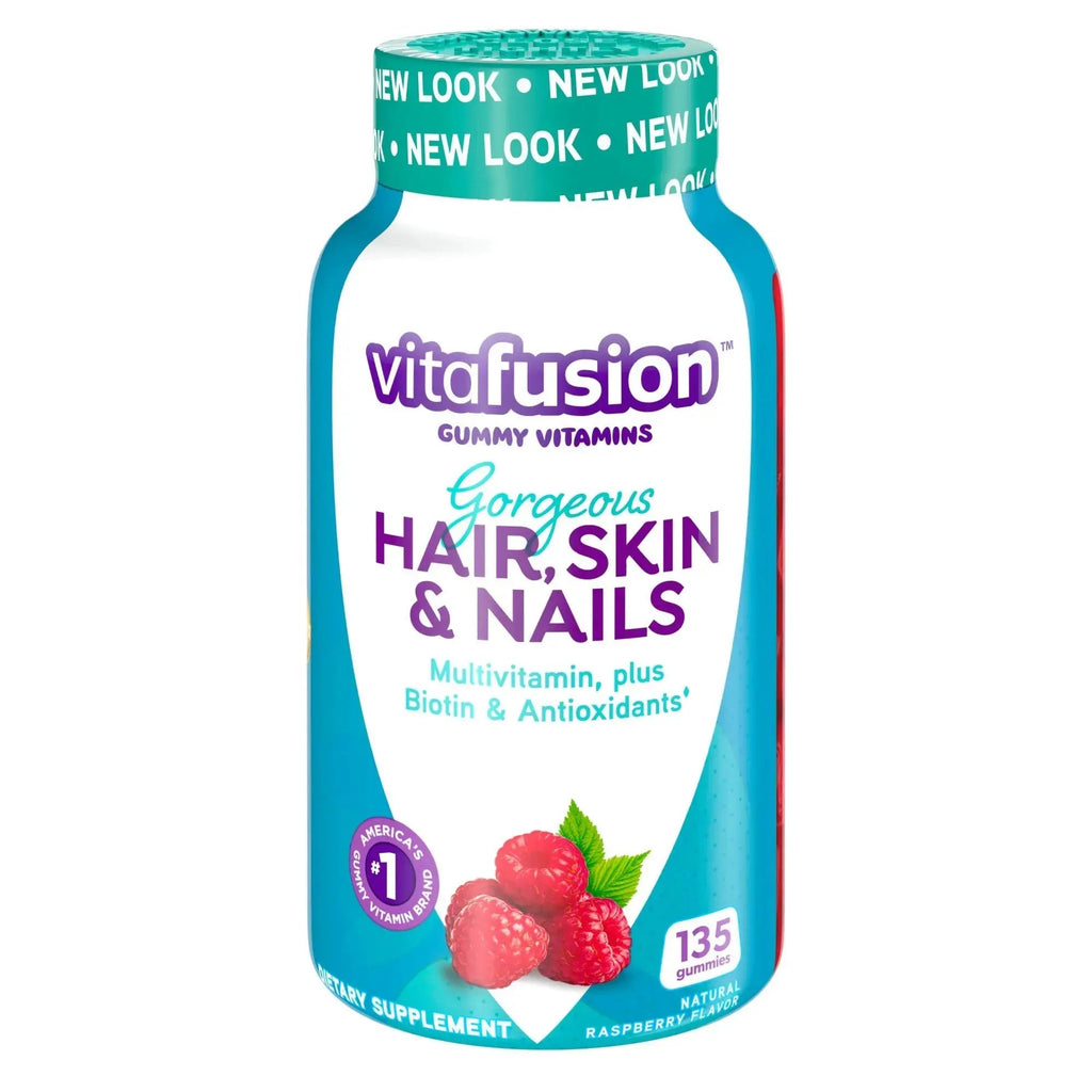 Vitafusion Gorgeous Hair, Skin & Nails Multivitamin Plus Biotin, Vitamin B12 Cherry Gummies for Energy Metabolism Support, 135ct & 90ct Vitafusion Au supplements