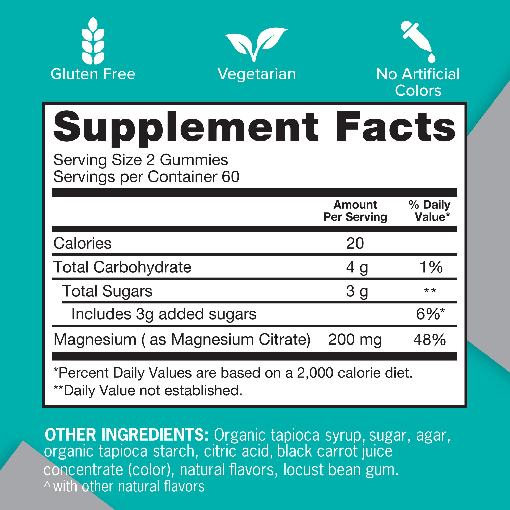 Qunol Magnesium Gummies for Adults, 200mg Elemental Magnesium (from 1,750mg Magnesium Citrate), High Absorption Magnesium Supplement, Supports Nerve,