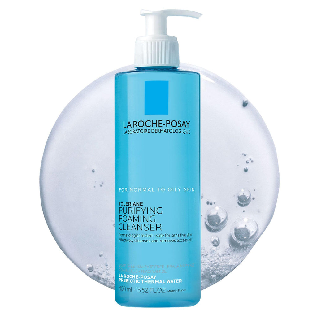 La Roche-Posay Toleriane Purifying Foaming Facial Cleanser, Oil Free Face Wash for Women & Men with Niacinamide + Ceramides