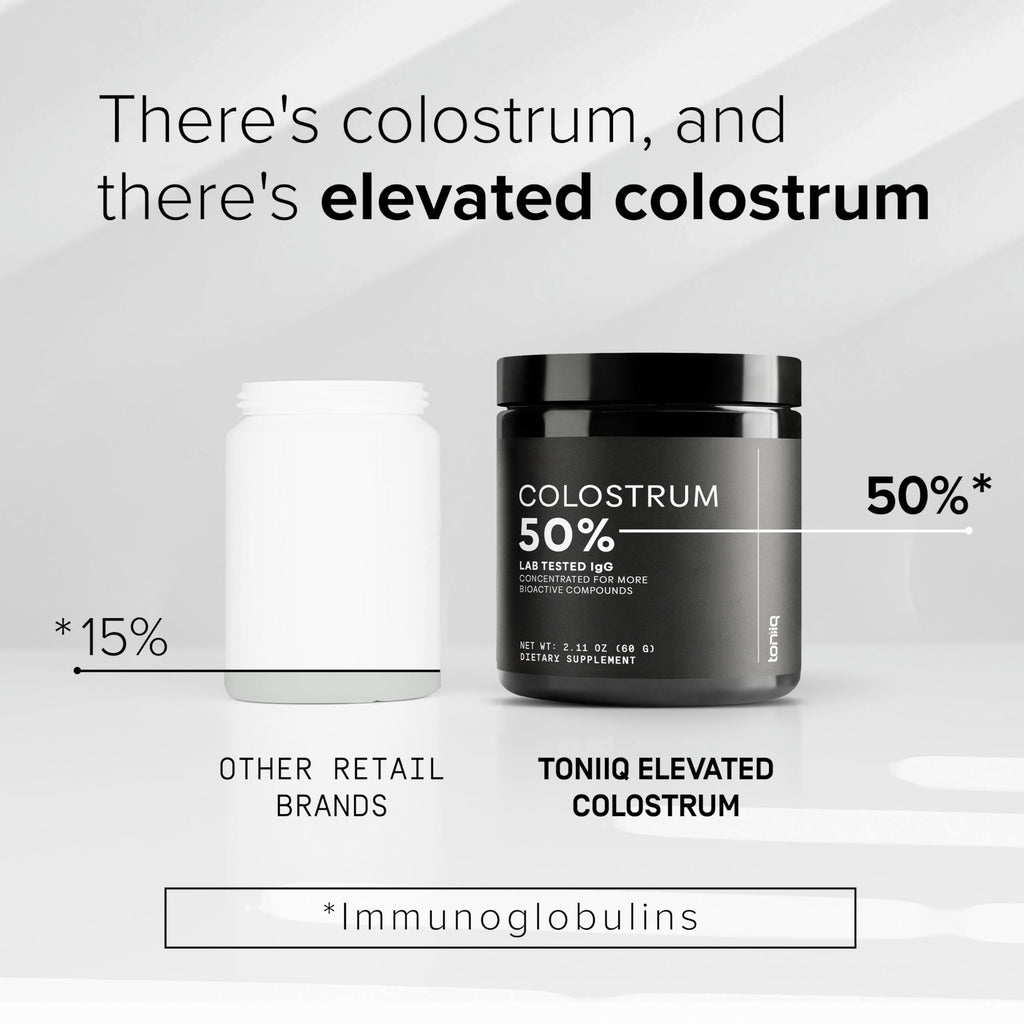 Ultra High Strength Bovine Colostrum Powder - 50% IgG - 2,000mg per Serving - Third Party Tested for Potency - Supports Immune, Gut, and Skin Health - 30 Servings -Premium Bovine Colostrum Supplement Toniiq Au supplements