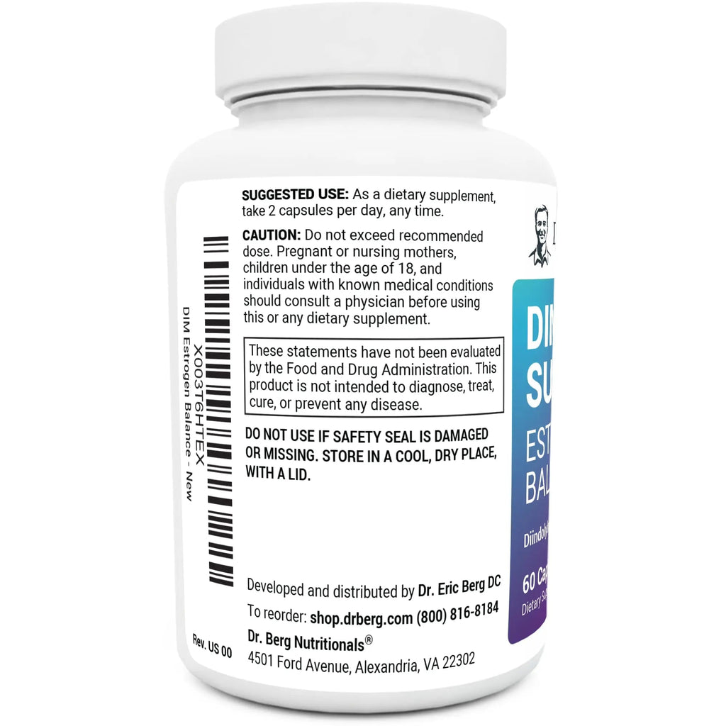 Dr. Berg DIM Supplement Estrogen Balance - Original Estrogen Supplement for Women with Diindolylmethane Dr. Berg Nutritionals Au supplements