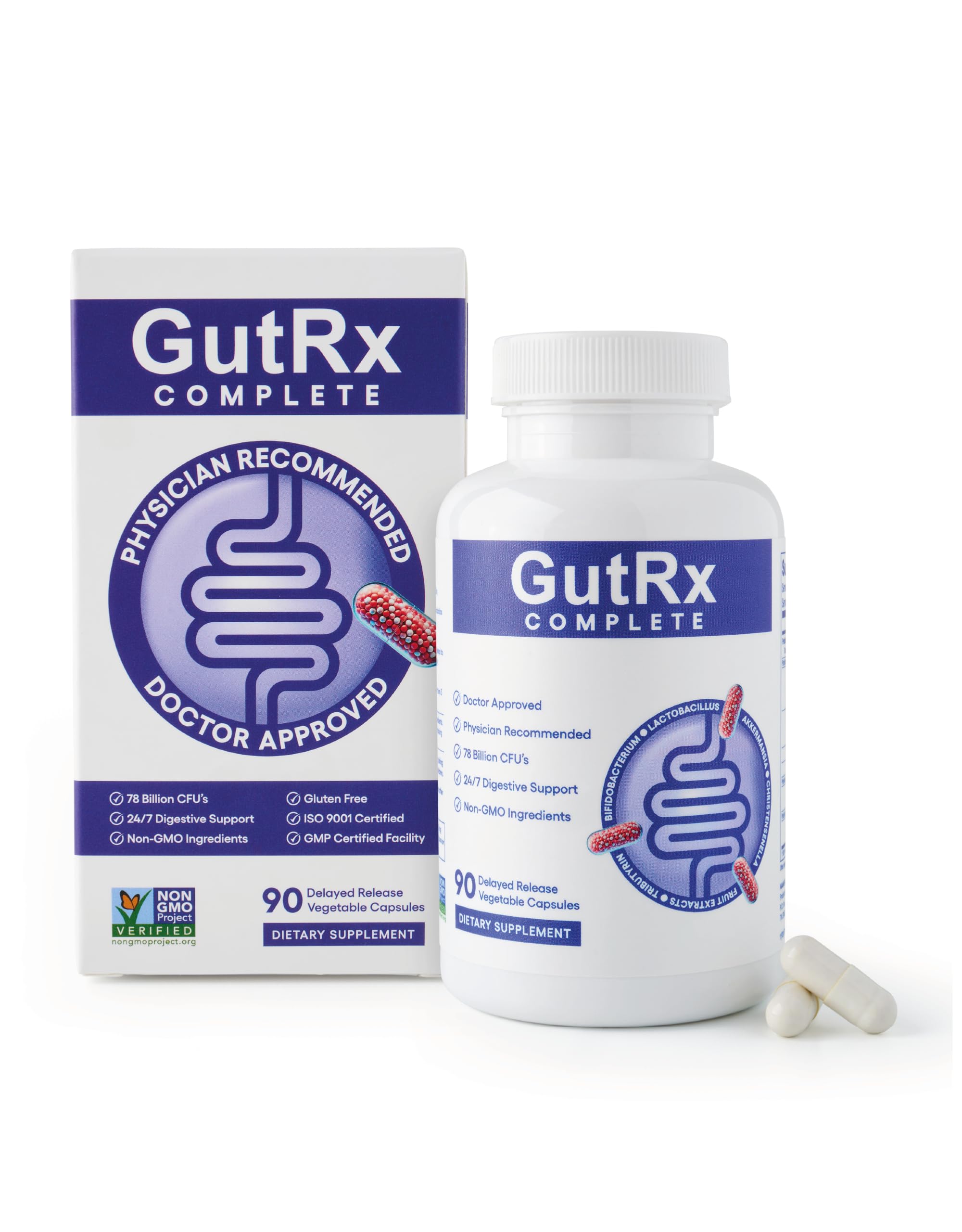 GutRx Complete Probiotic, Prebiotic, Postbiotic, Alternative with Akkermansia & Christensenella for Gas, Bloating, Gut Barrier & Microbiome Support