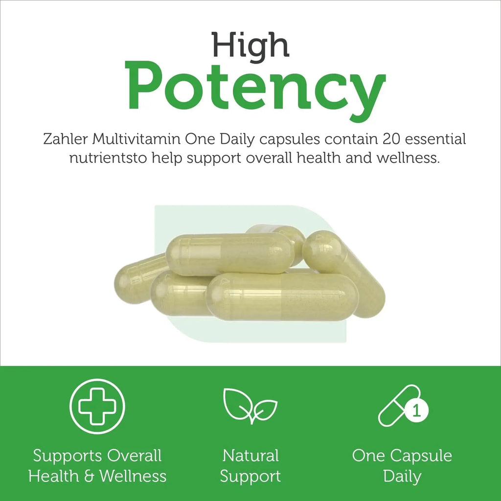 Zahler - One Daily Vegan Multivitamins for Women & Men (60 Count) Kosher Essential Vitamins & Minerals with Whole Food Spectra Blend Zahler Au supplements