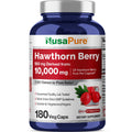 NusaPure Hawthorn Berry 20:1 Extract, 500 mg Equivalent to 10,000 mg 180 Veg Caps, Suitable for Vegetarians, Vegan, Non-GMO Dietary Supplement NusaPure Au supplements