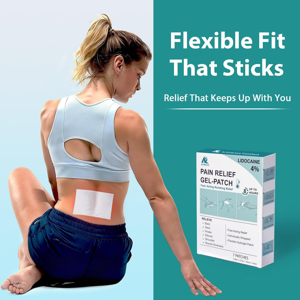 KD 4% Lidocaine Pain Relief Patches: Maximum Strength Lidocaine Patch for Back, Neck, Shoulder, Knee Pain, and Muscle Soreness – Large 3.9” x 5.5” (7 Count) KD Au supplements