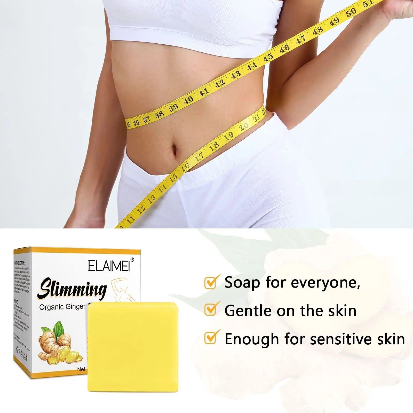 Organic Ginger Soap, Moisturizing Bath Soap, Slimming Ginger Soap, Deep Clean Effectively Moulis Au supplements