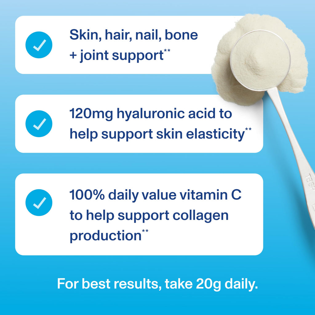 Vital Proteins Collagen Peptides Powder Advanced with Hyaluronic Acid & Vitamin C, Collagen Supplements, Unflavored, 12 Servings Vital Proteins Au supplements