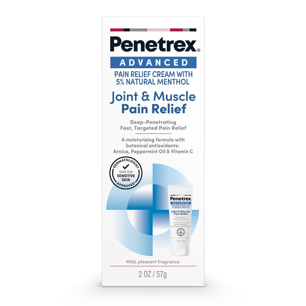 Penetrex Advanced Joint & Muscle Pain Relief Cream, 2 Oz - Natural Menthol 5% External Analgesic with A Blend of Antioxidants: Arnica, Peppermint Oil & Vitamin C Penetrex Au supplements