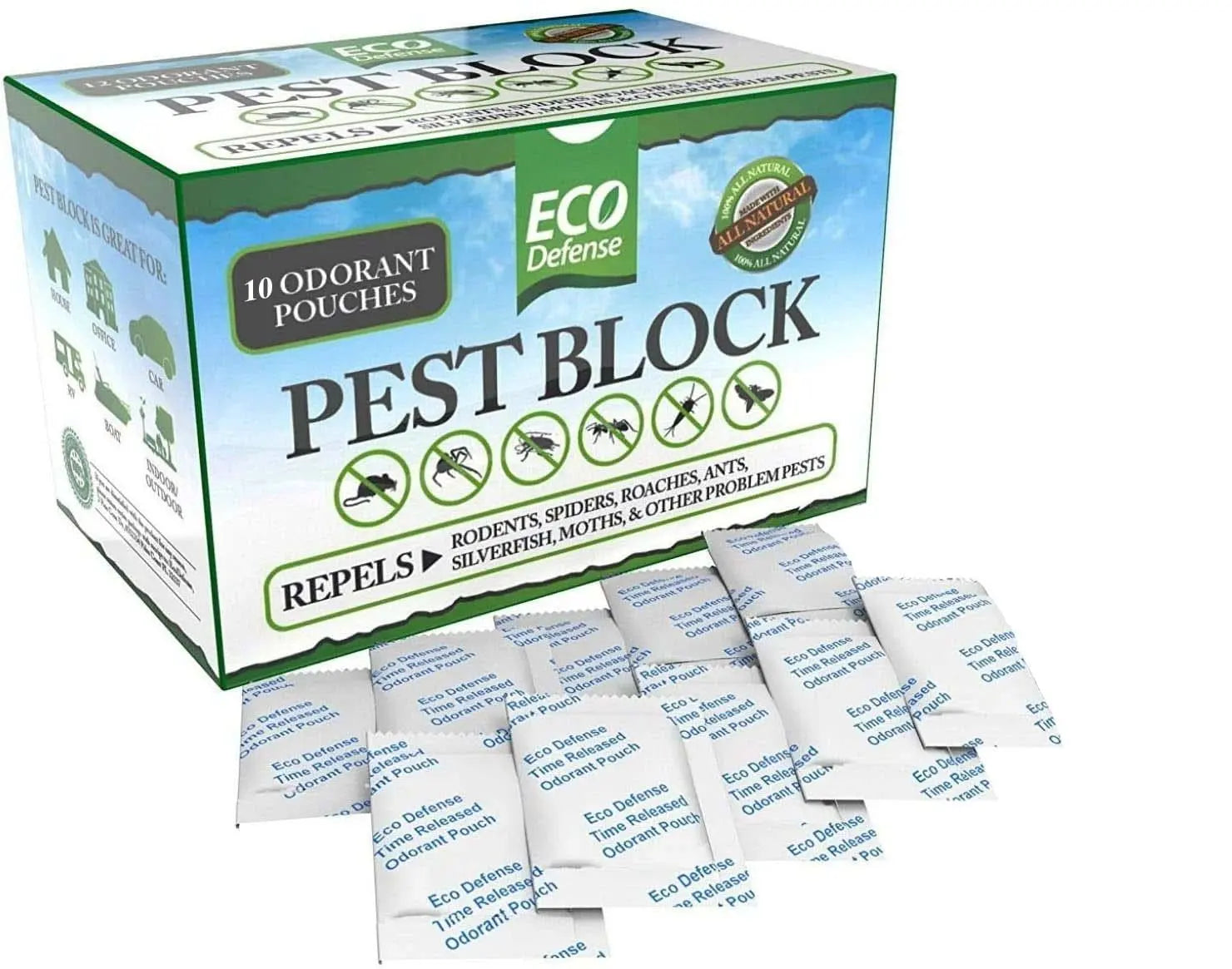 Eco Defense Pest Control Pouches - All Natural - Repels Rodents, Spiders Eco Defense Au supplements
