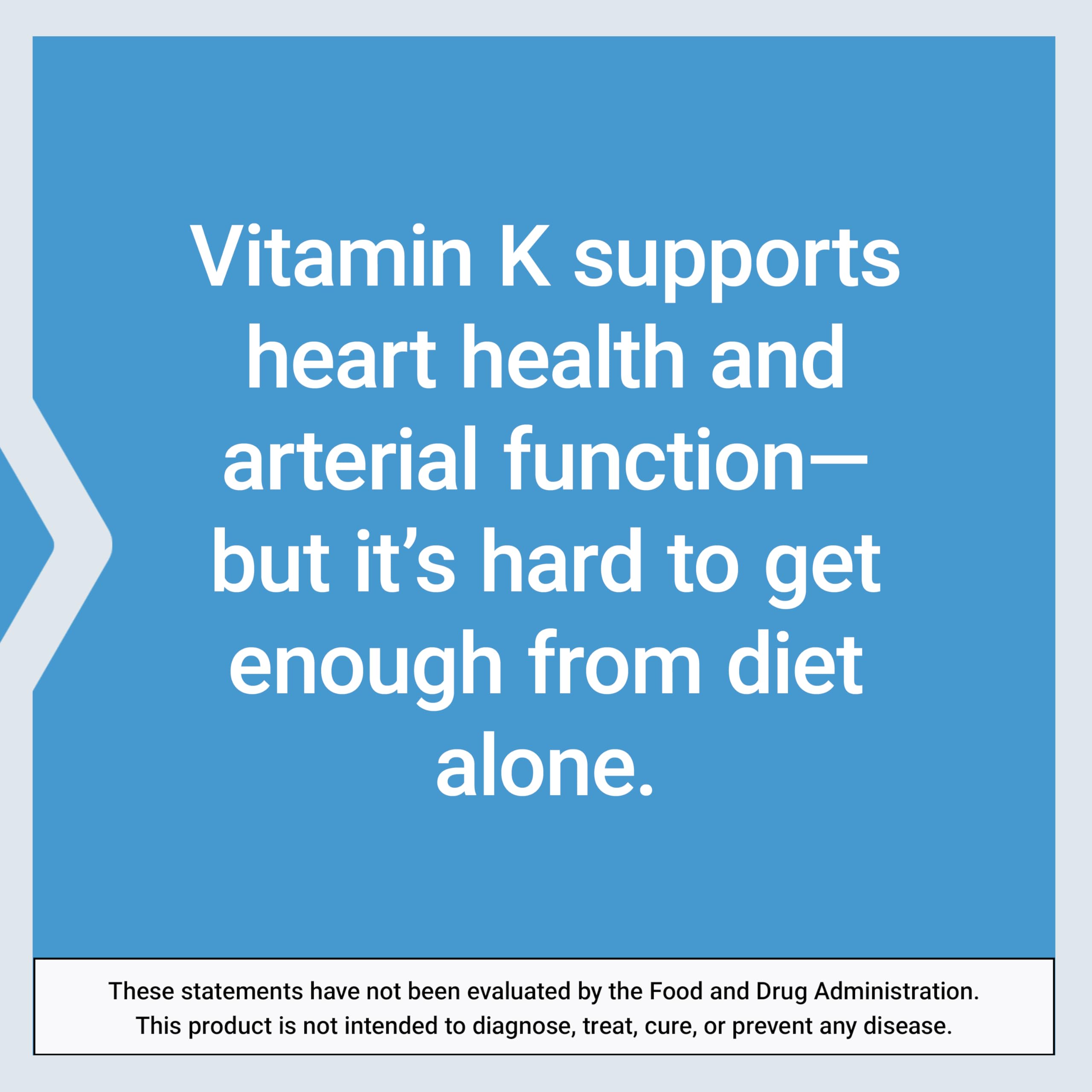 Life Extension Super K, Vitamin K Supplement, 2000 Mcg Vitamin K and 1180 Mcg Vitamin K2, Heart Health, Once-Daily, 90 Softgels