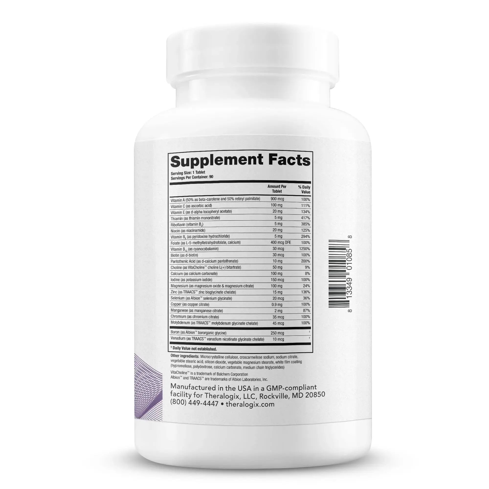 Theralogix Companion Multivitamin & Mineral Supplement - 90-Day Supply - Supplement for Women & Men Without Iron, Vitamin D Theralogix Au supplements