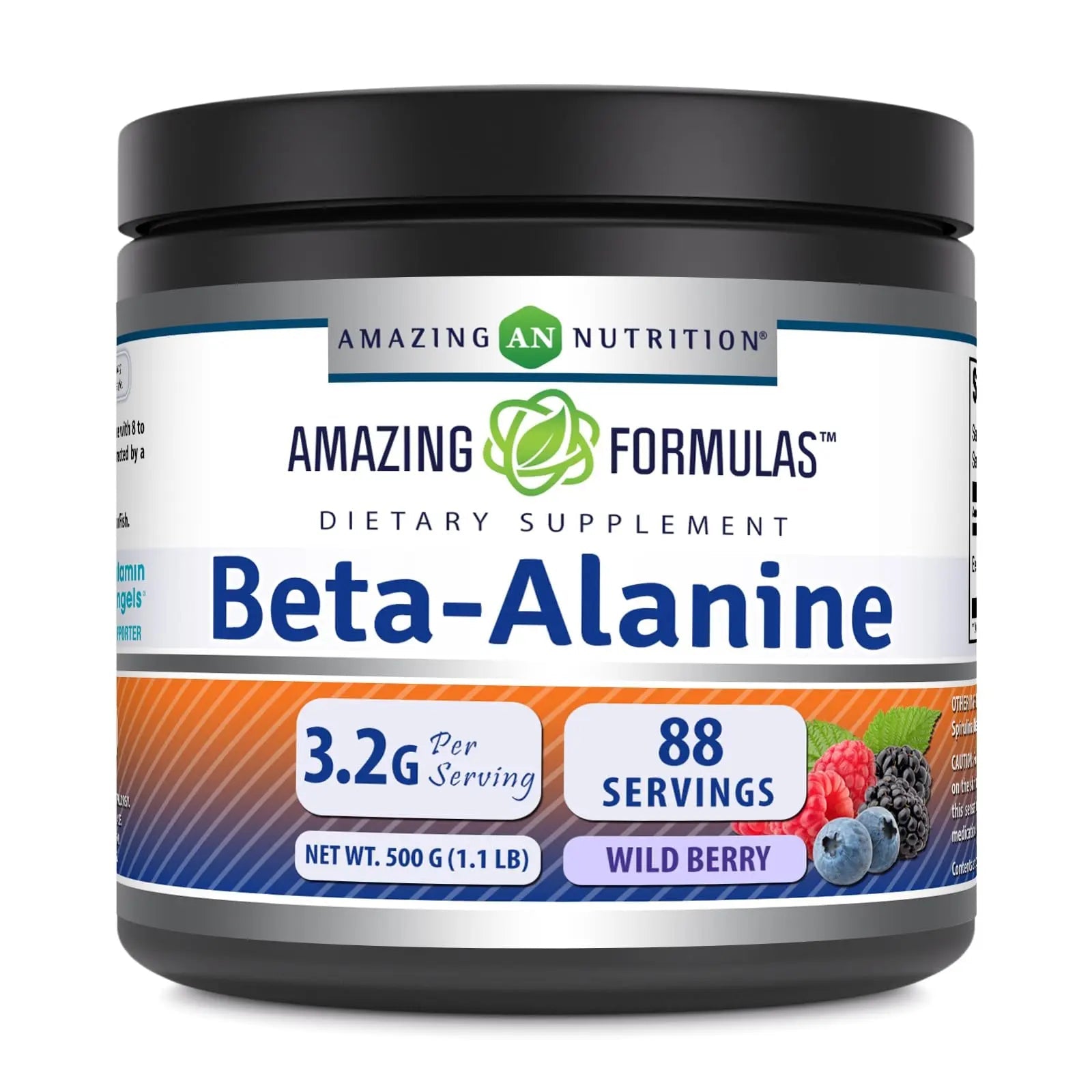 Amazing Formulas Beta Alanine 500 Grams (1.1 Lb) Powder Supplement | Wild Berry Flavor Amazing Nutrition Au supplements