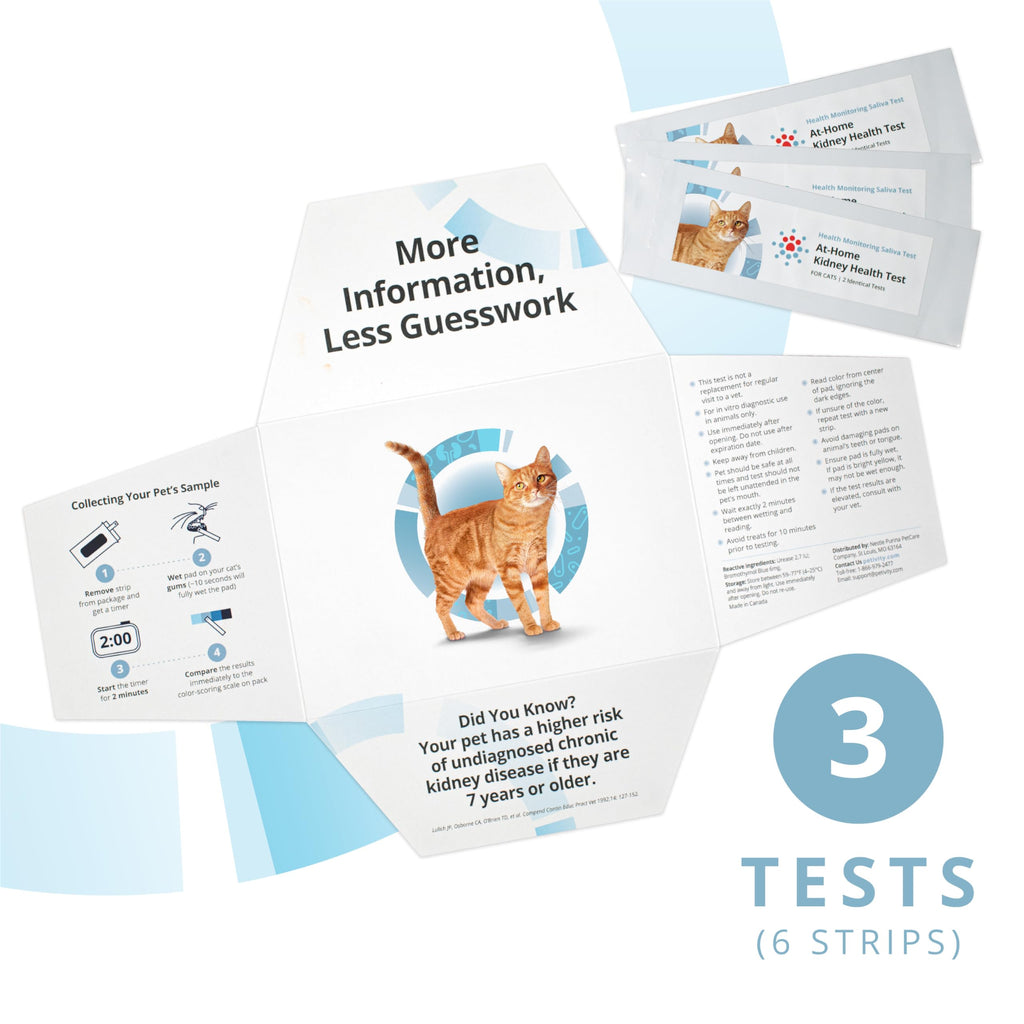 Petivity At-Home Kidney Health Test Kit for Cats — Quick Saliva Urea Test (2-Minute Home Check), Powered by Purina — Help Detect Early Kidney Changes - (Pack of 3) petivity Au supplements