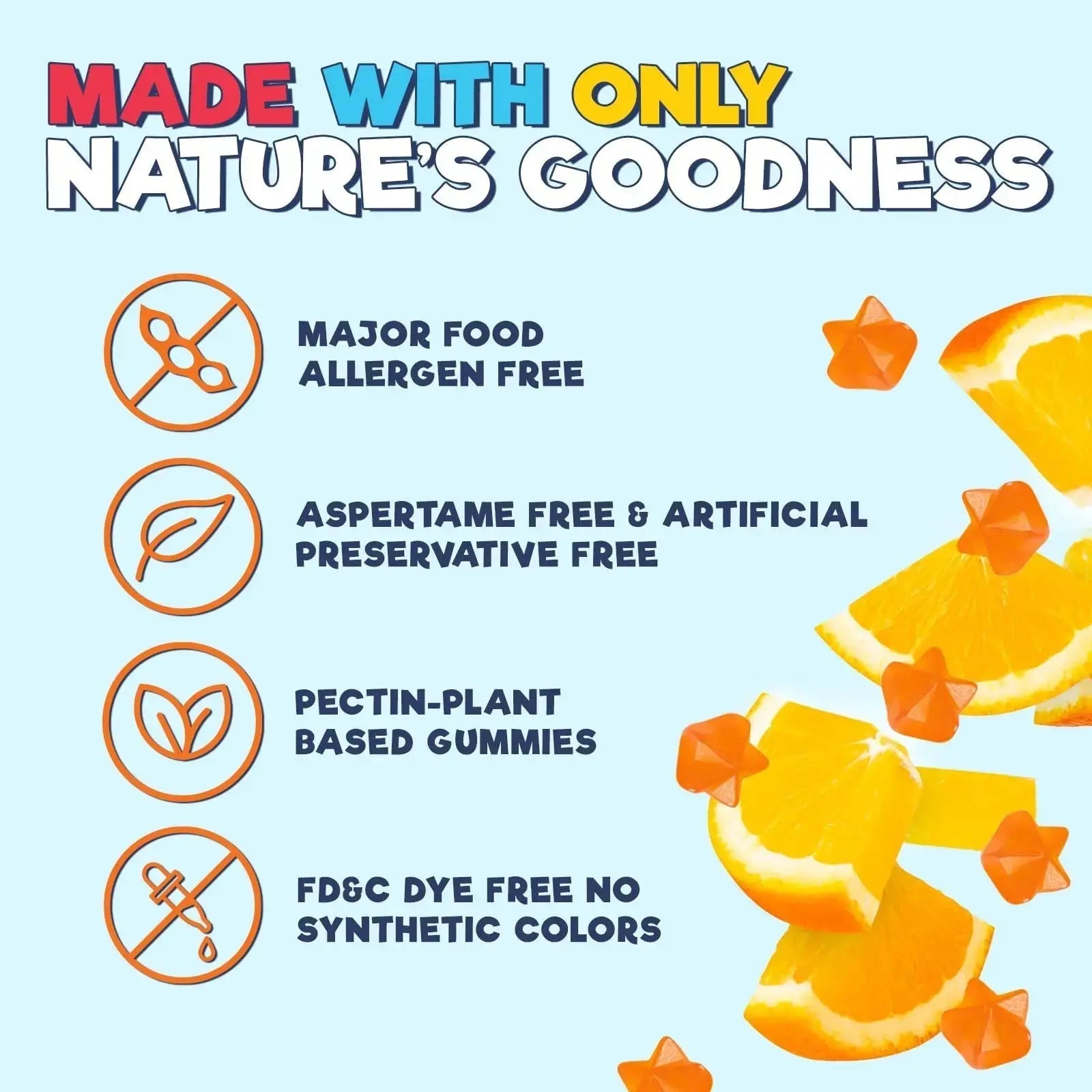 Kids Multivitamin Gummies - Improved Sugar-Free Formula - 100% Daily Folate, Kids Vitamins with Essential Vitamins A, C, D3, E, B6, B12 Nature's Nutrition Au supplements