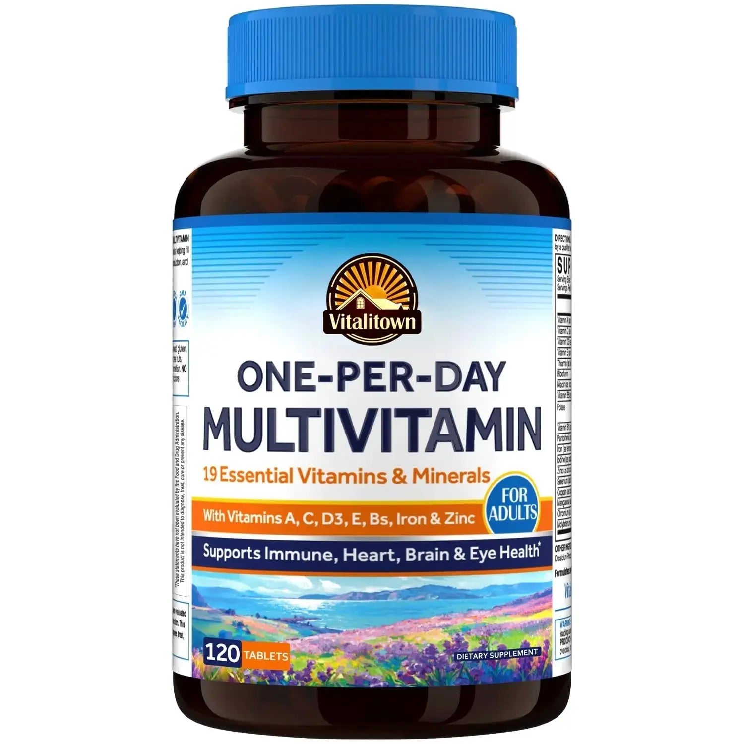 Vitalitown Multivitamin for Women & Men, with Iron, Zinc, Vitamin D3, A, C, B, E, 19 Key Nutrients, One Per Day Vitalitown Au supplements