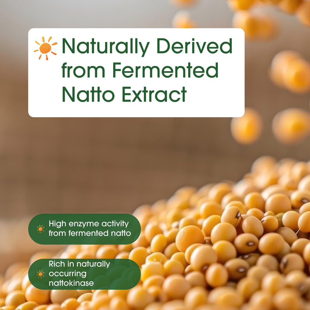 NatureBell Nattokinase - 240 Capsules - 8,000 FU Max Strength from Fermented Natto Extract - for Heart Health