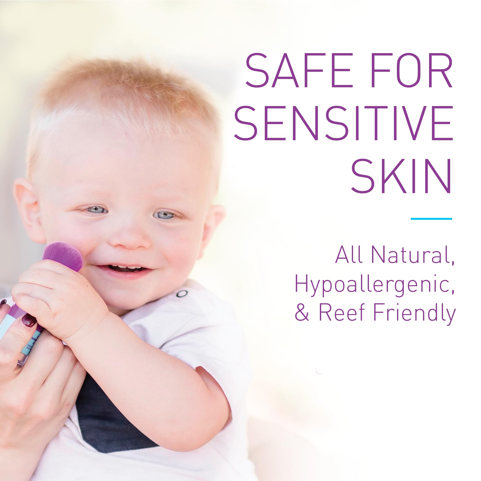 BOB KIDS SPF 30 Brush On Mineral Powder Sunscreen, Broad Spectrum Protection, Water Resistant 80 Mins, Fragrance Free
