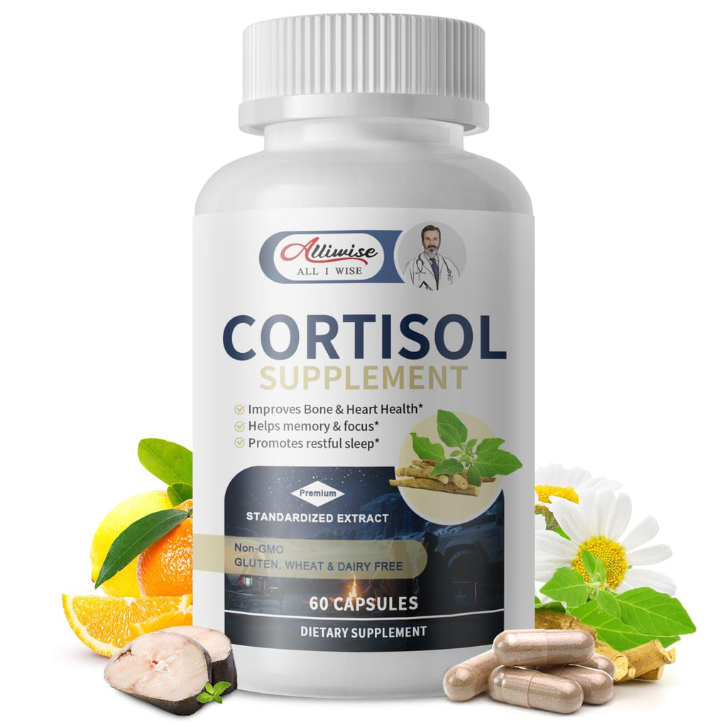 Cortisol Supplements for Women & Men,High Cortisol Reducer, Manager, Detox, Lower and Control,with Magnesium, Ashwagandha,Rhodiola, L-Theanine for Mood,Focus,Sleep Alliwise Au supplements