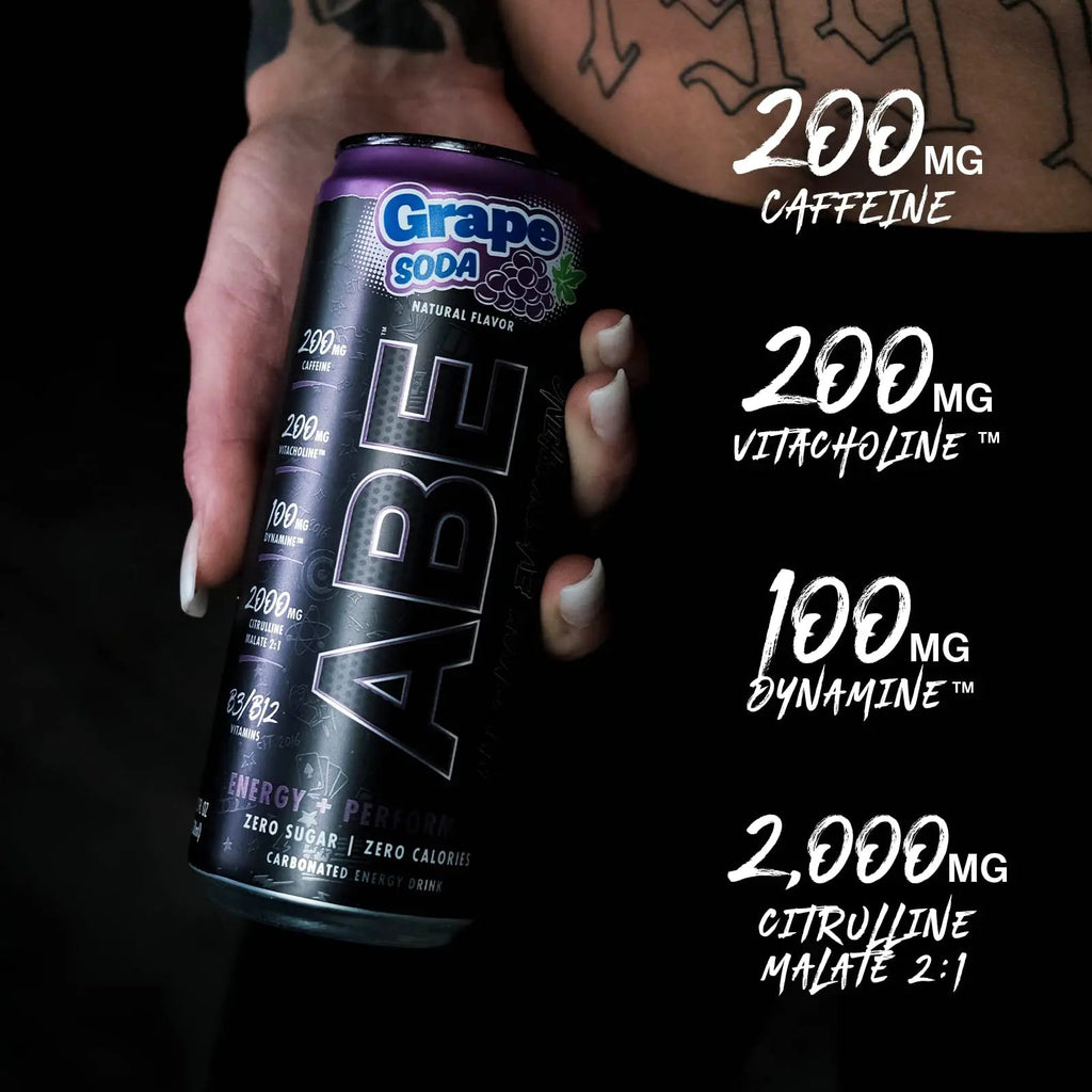 ABE Energy + Performance Sugar Free Energy Drink - All Black Everything Drink ABE all black everything Au supplements